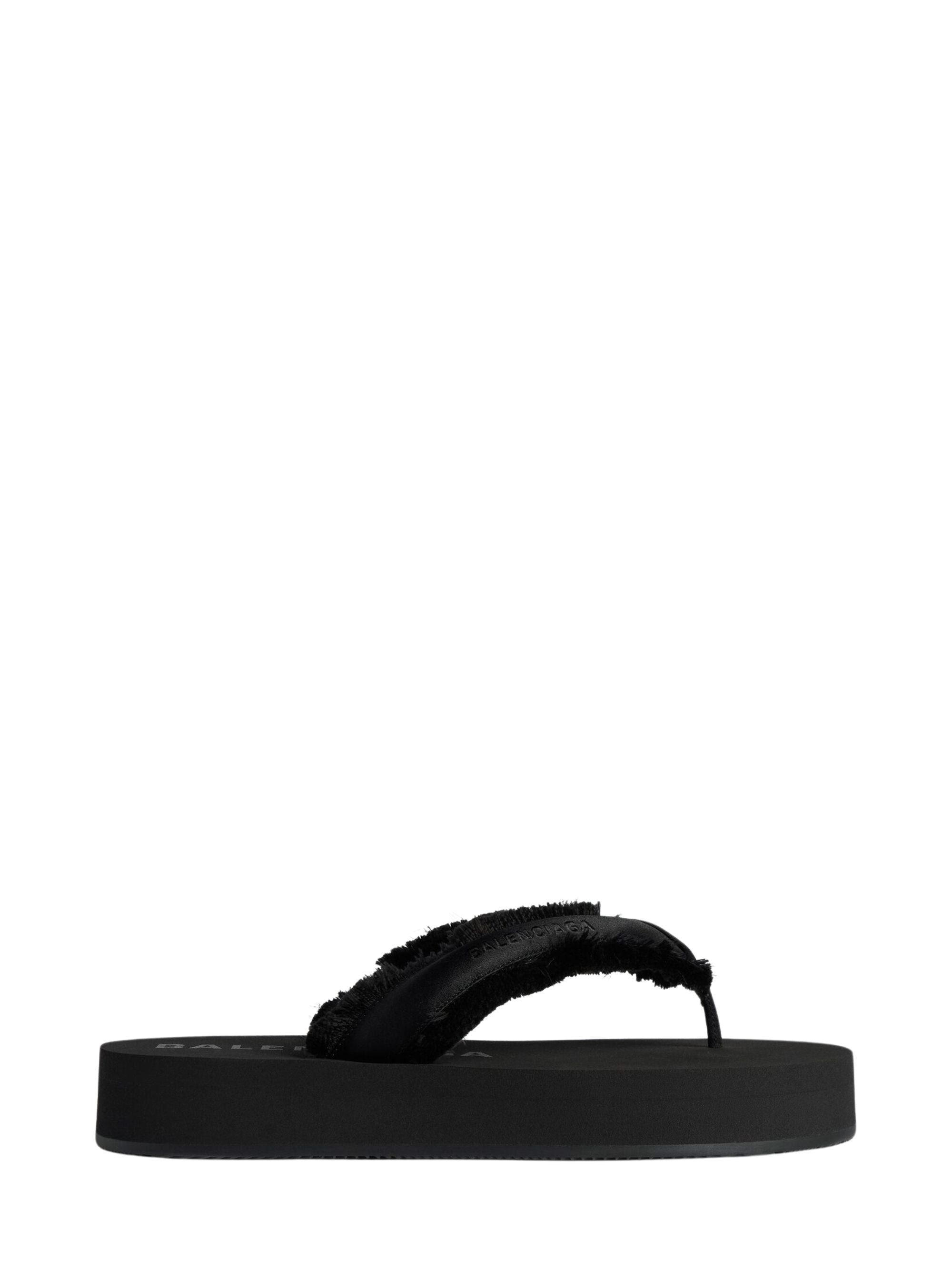 Balenciaga Sandals Black Viscose Mulberry Silk