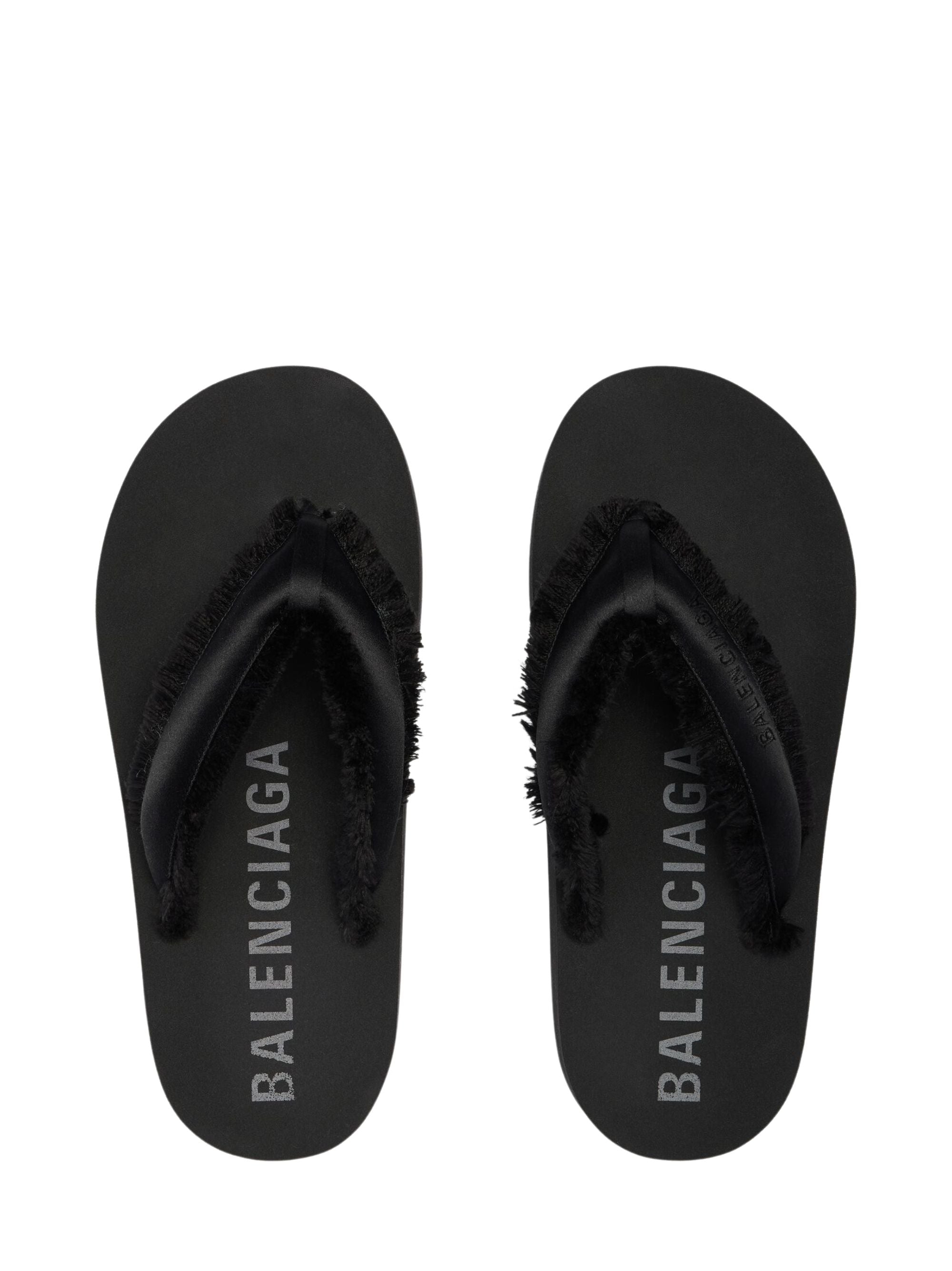 Balenciaga Sandals Black Viscose Mulberry Silk