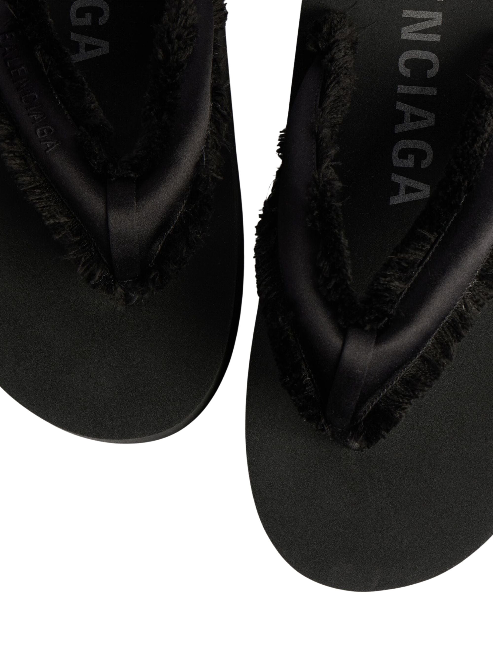 Balenciaga Sandals Black Viscose Mulberry Silk