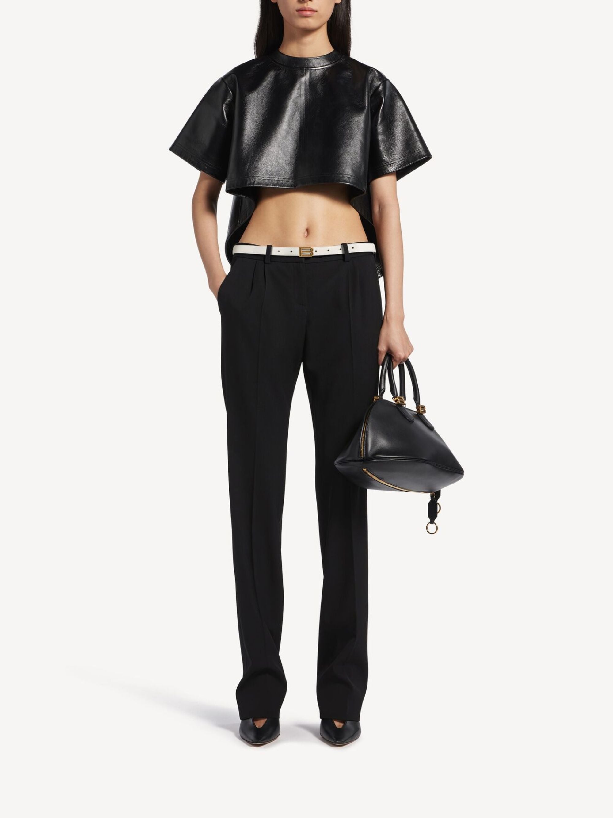Balenciaga Trousers Black Wool Elastane
