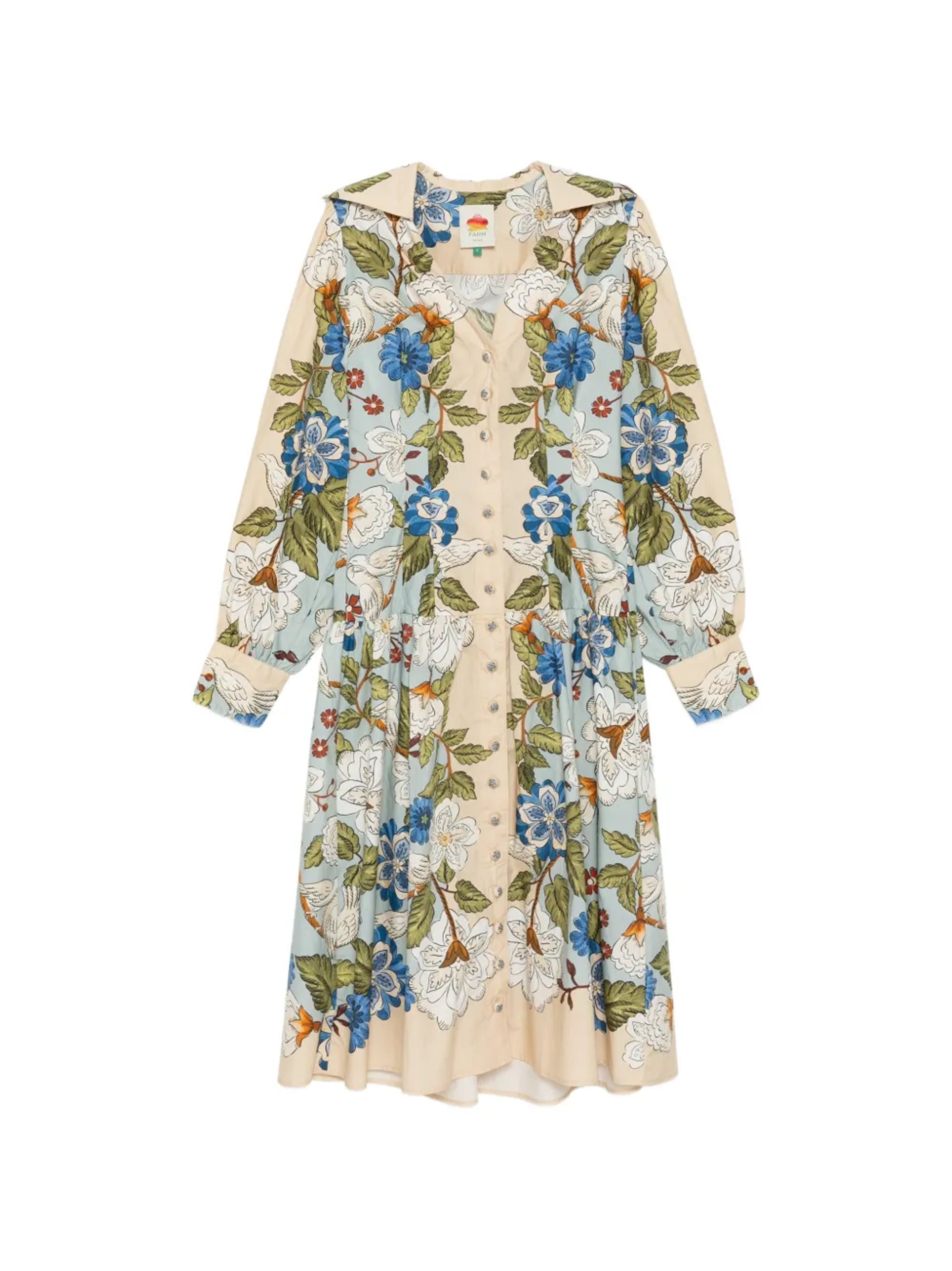 Farm Rio Dresses Clear Blue Cotton