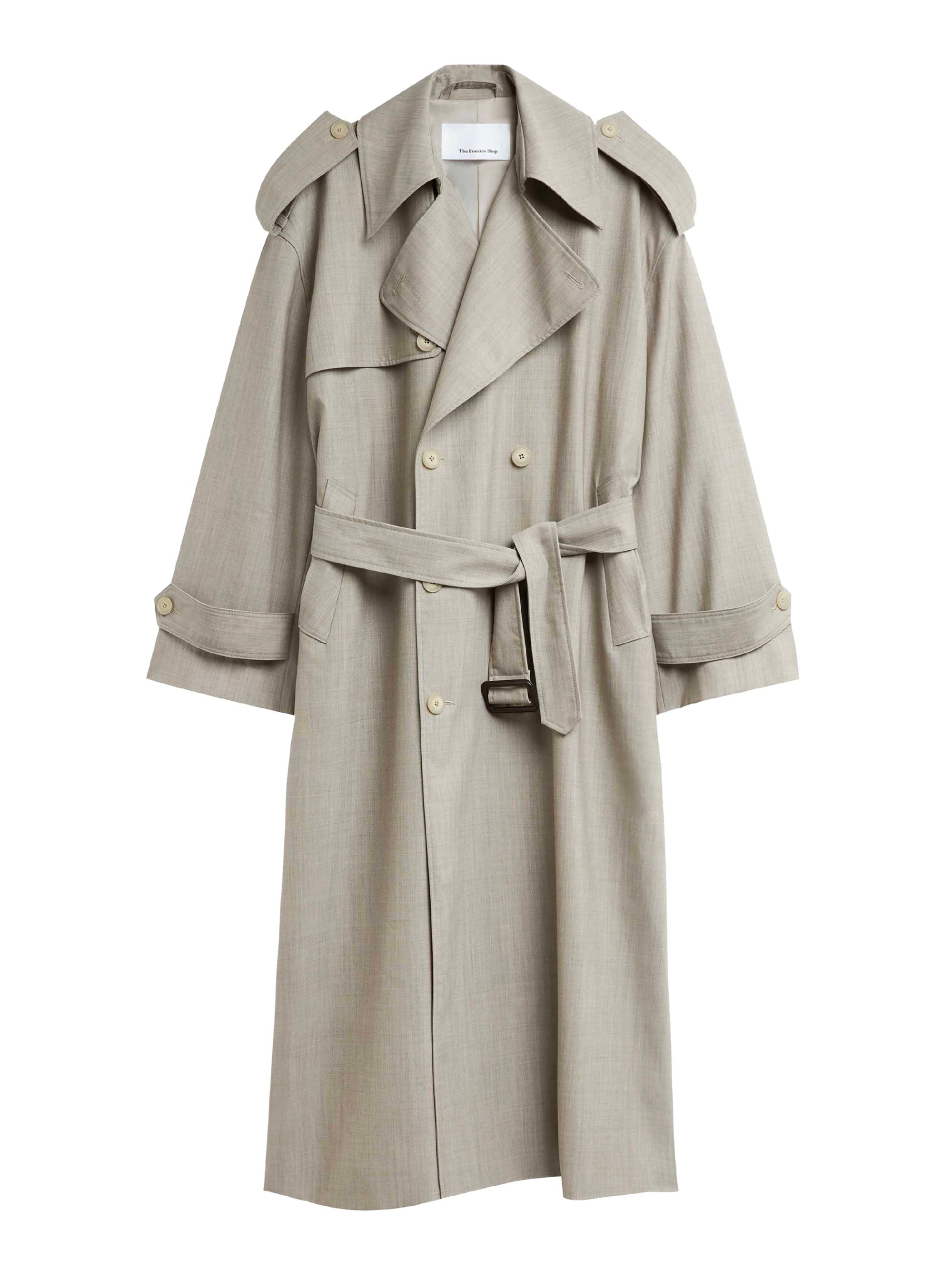 The Frankie Shop Coats Beige Polyester Virgin Wool