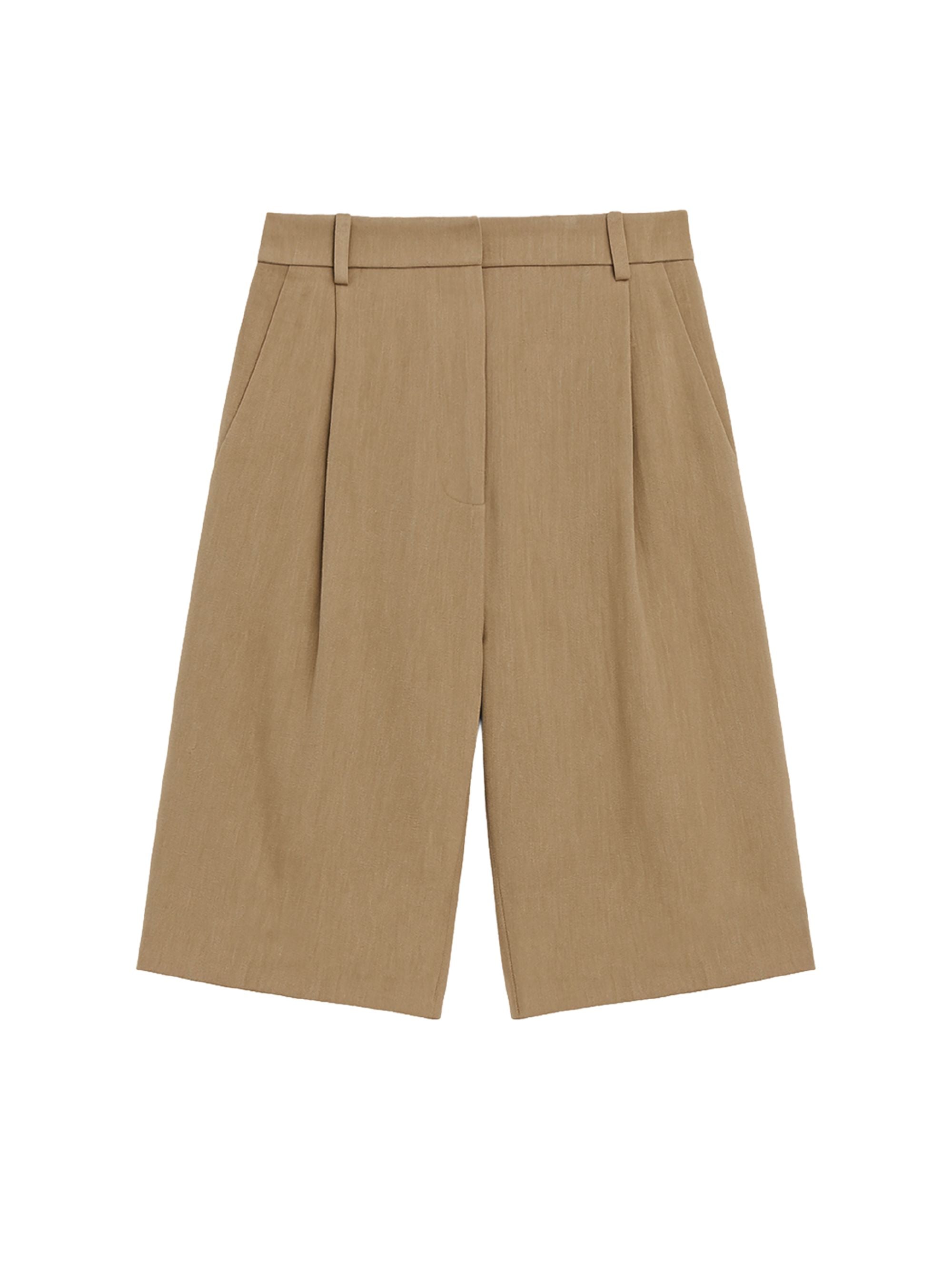 The Frankie Shop Shorts Beige Viscose Rayon Linen
