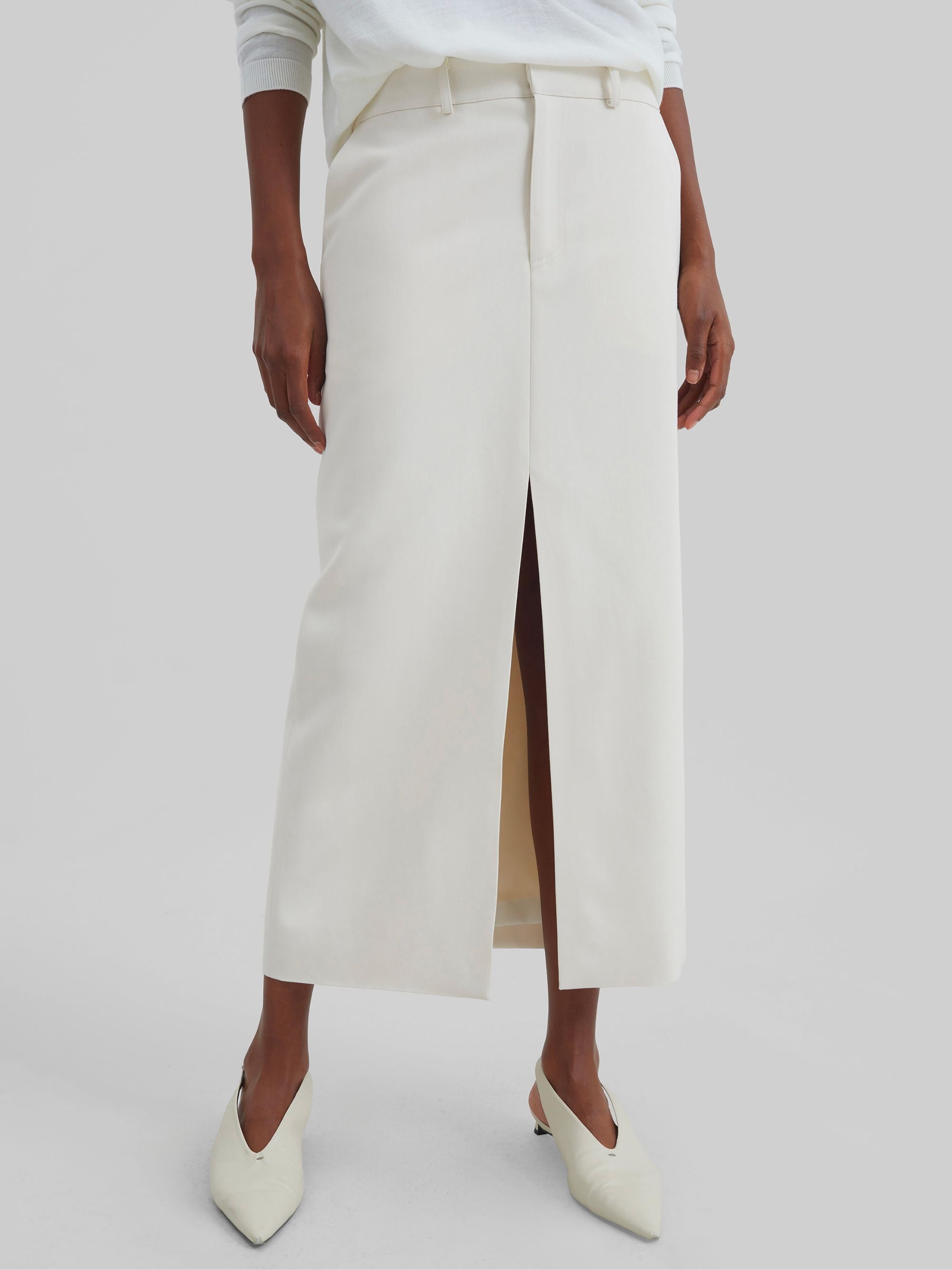The Frankie Shop Skirts Bianco Viscose Elastane