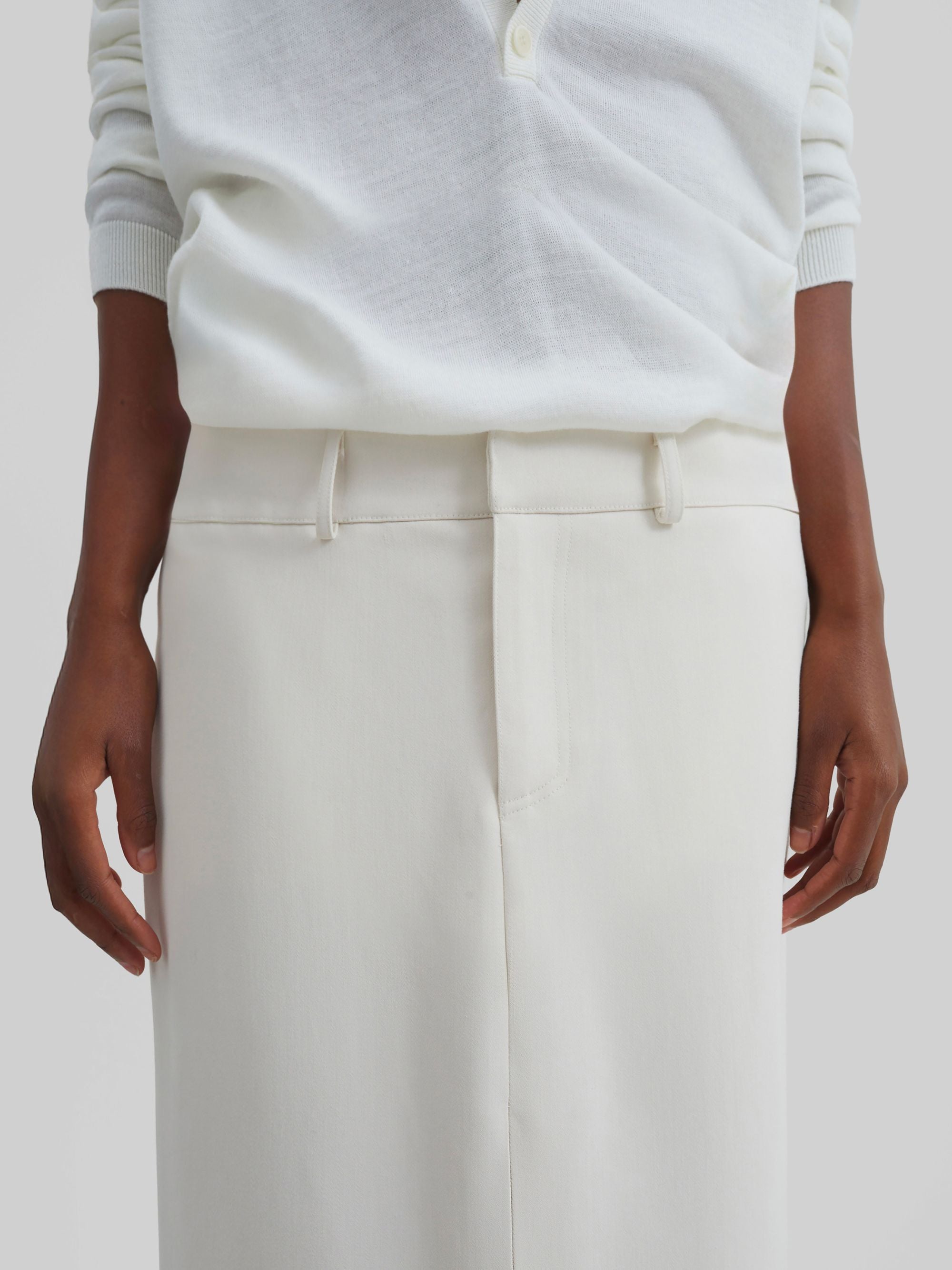The Frankie Shop Skirts Bianco Viscose Elastane