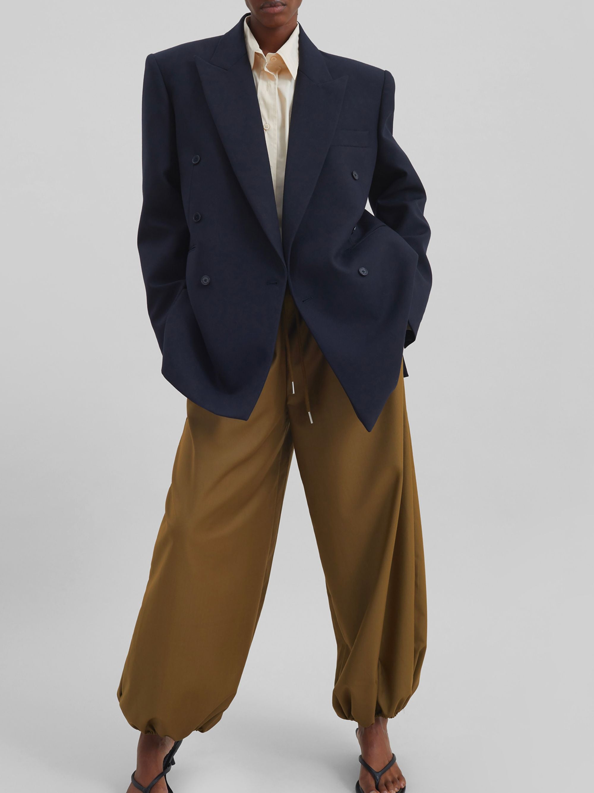 The Frankie Shop Jackets Blu Polyester Wool