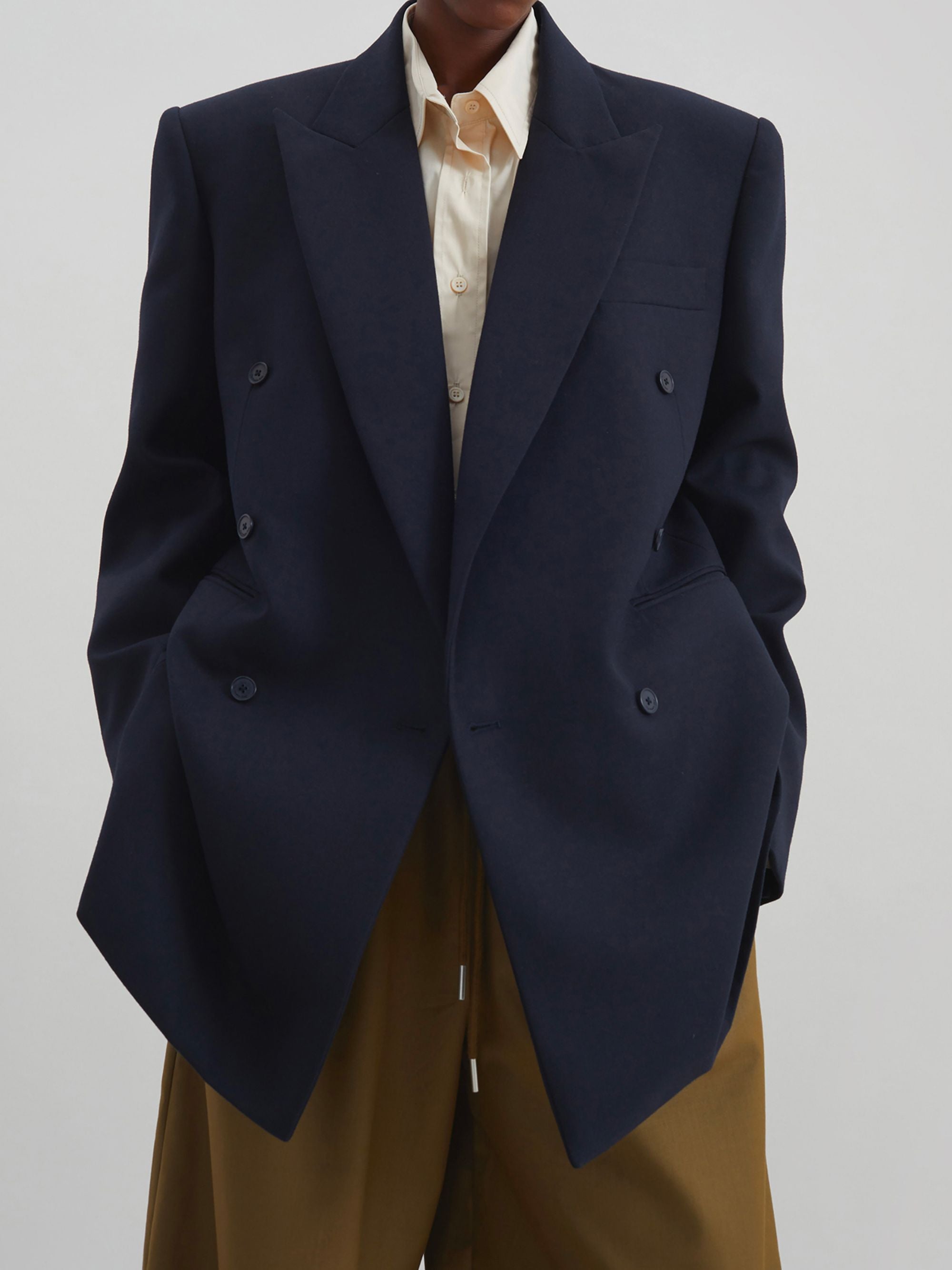 The Frankie Shop Jackets Blu Polyester Wool