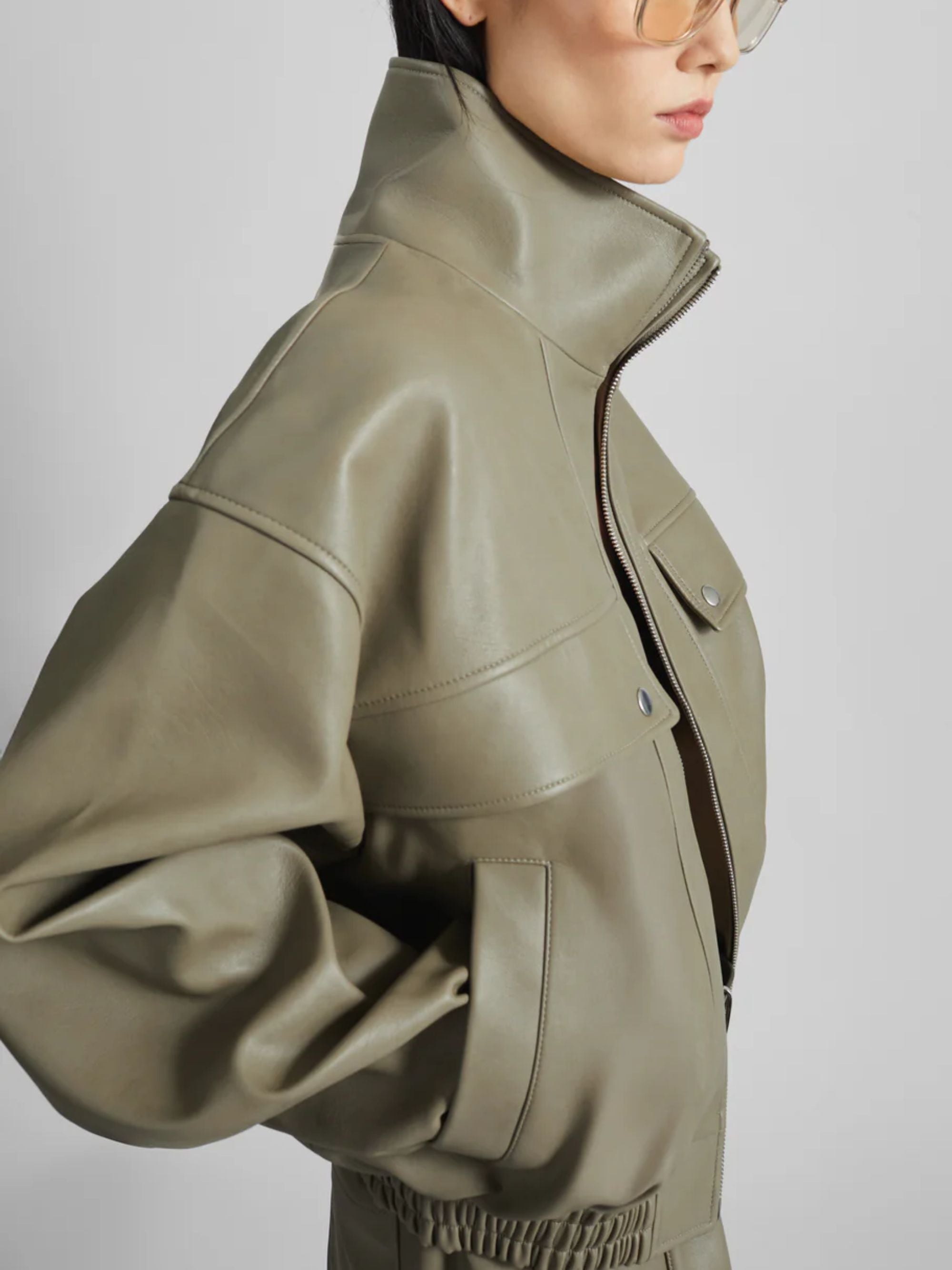 The Frankie Shop Coats Green Polyurethane