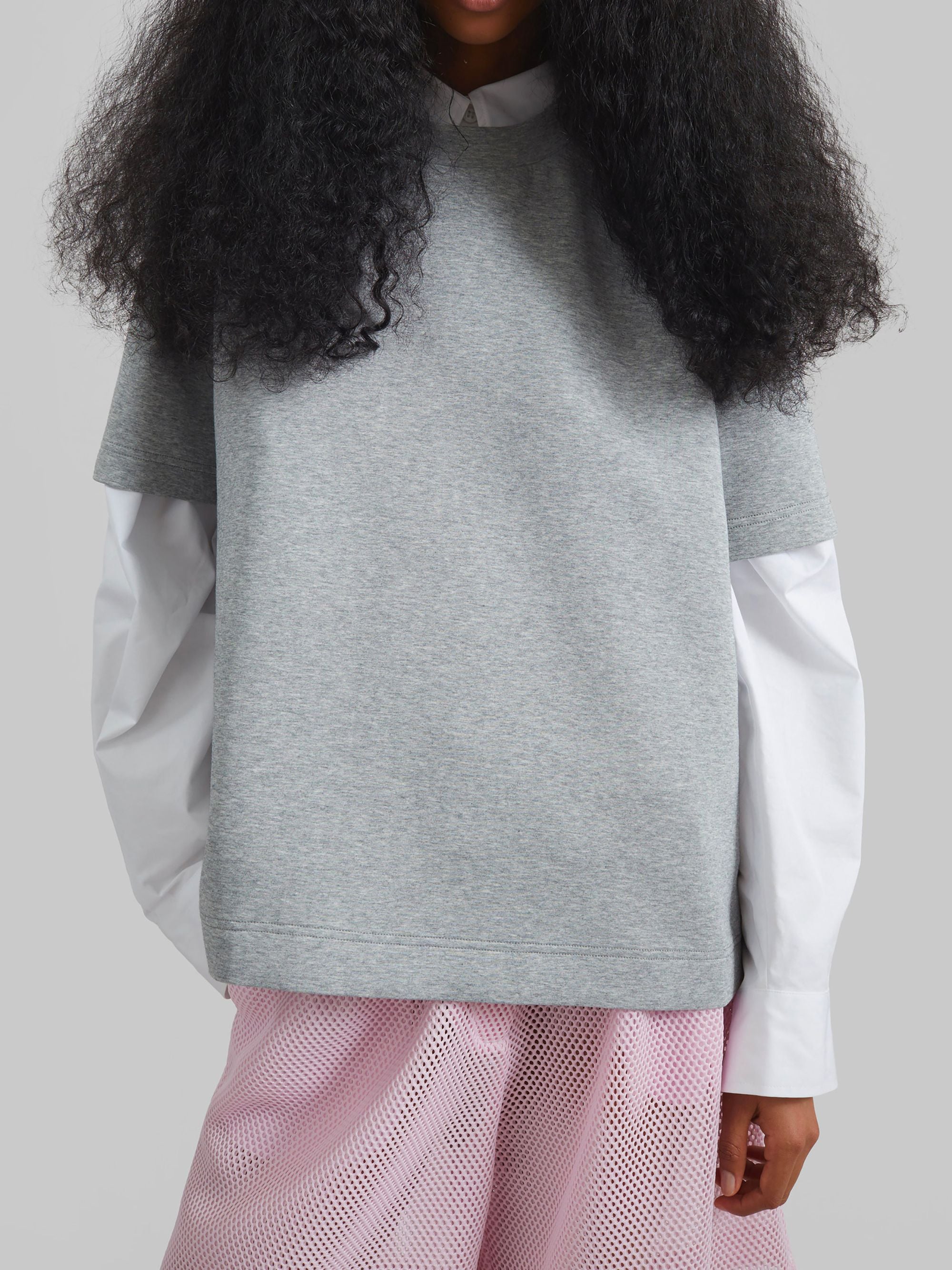 The Frankie Shop T-Shirts And Polos Grey Viscose Polyester Elastane