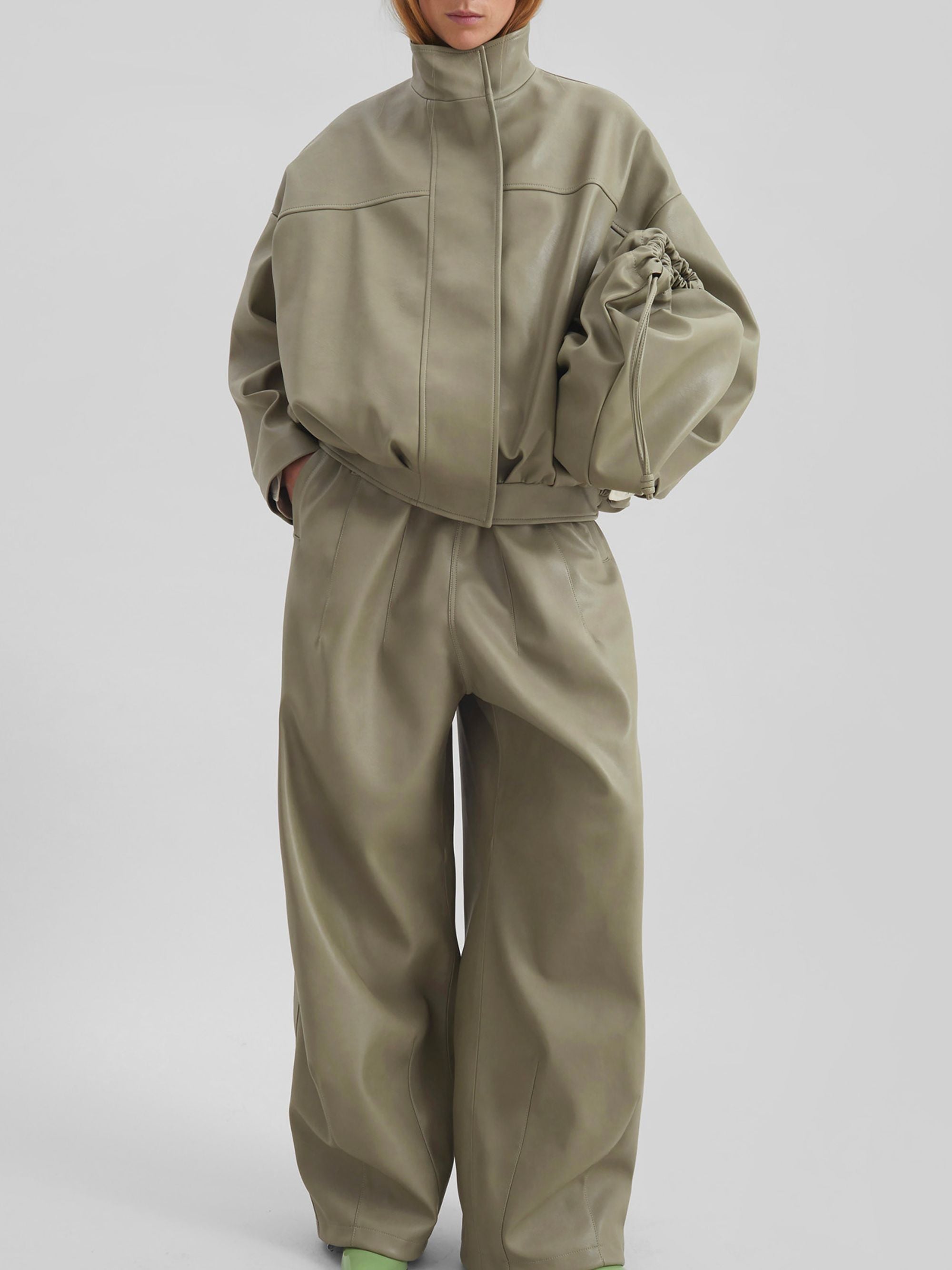 The Frankie Shop Coats Green Polyurethane