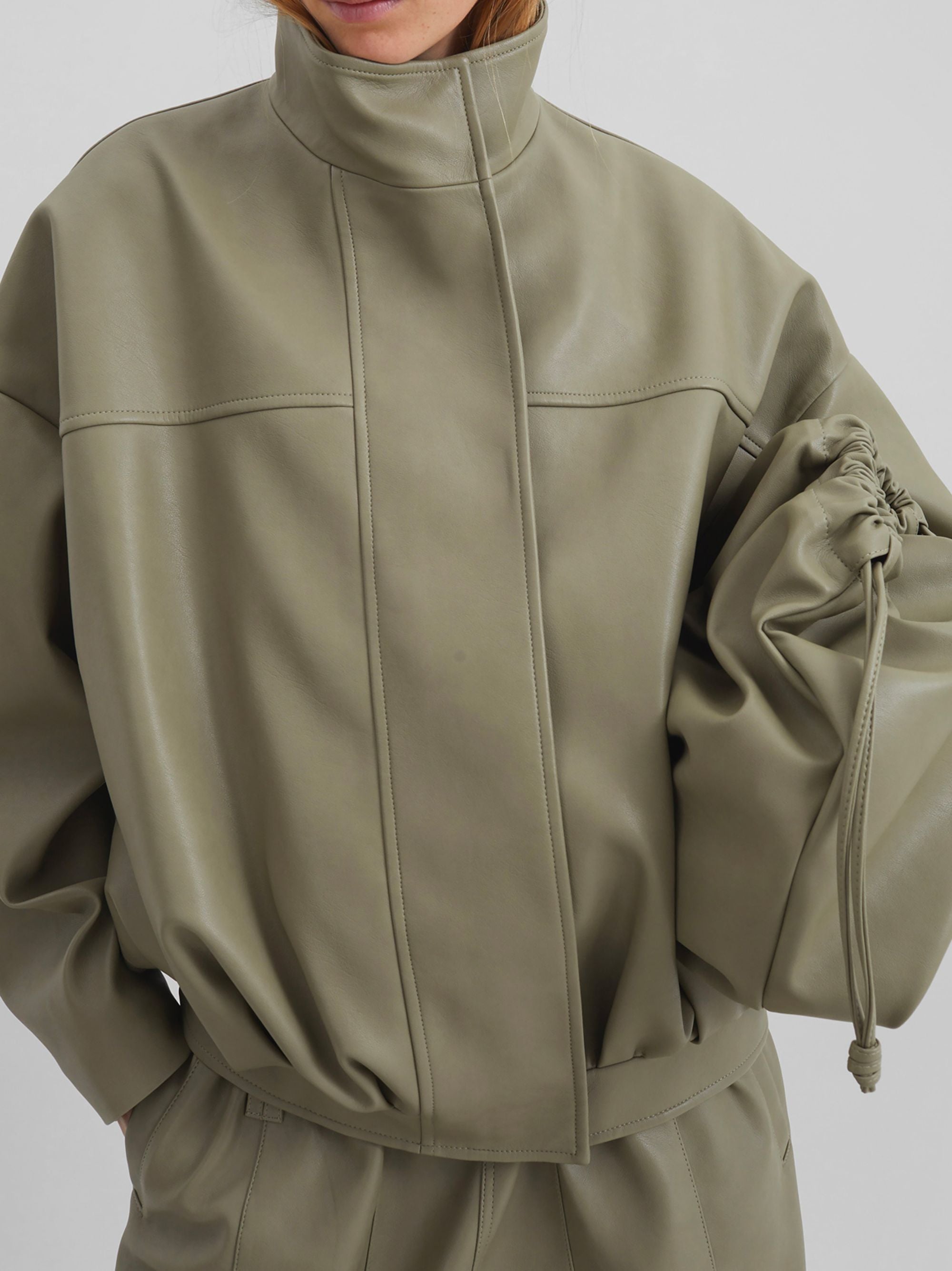 The Frankie Shop Coats Green Polyurethane