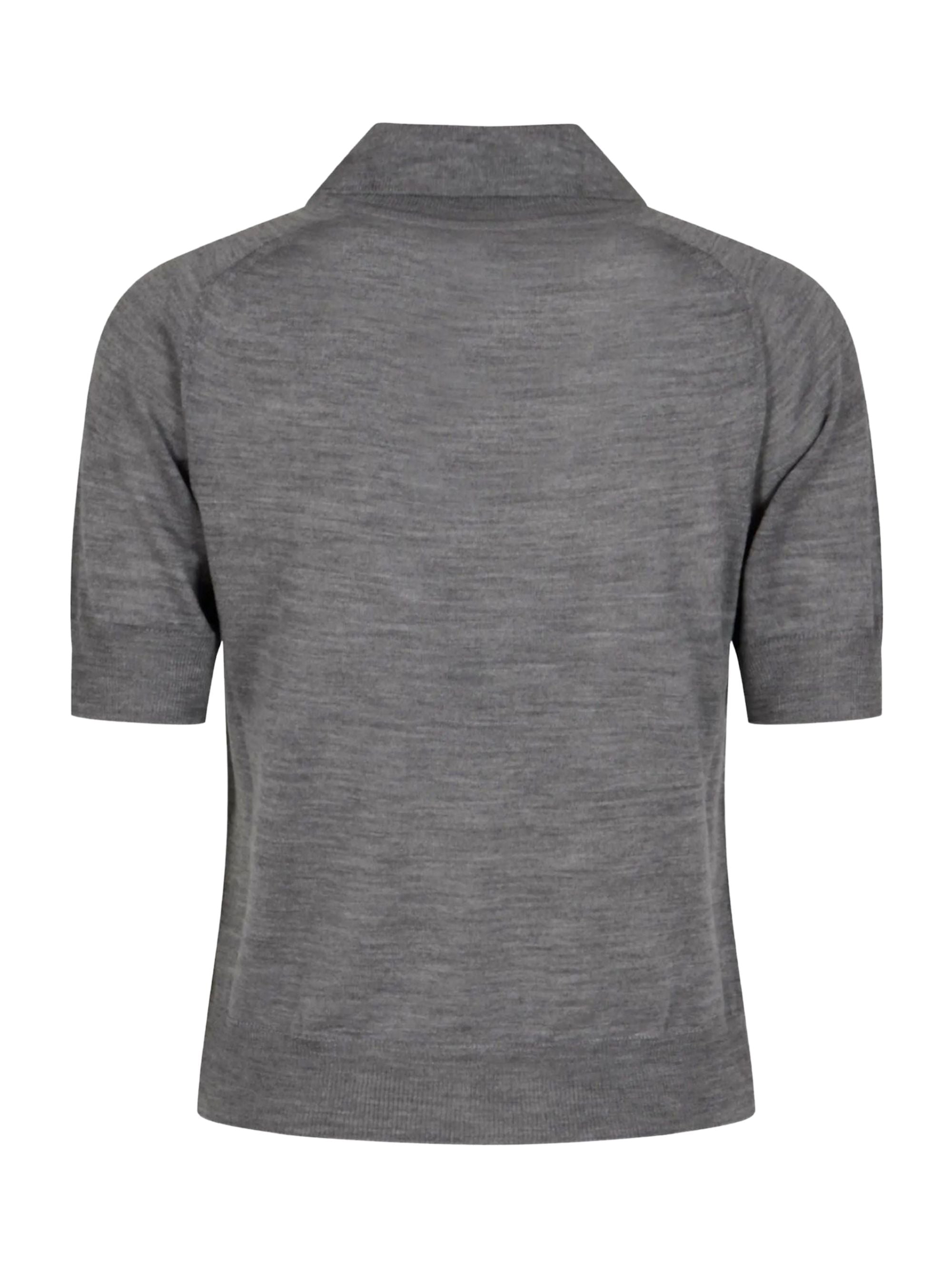 Ami Paris T-shirts and Polos Grey Wool