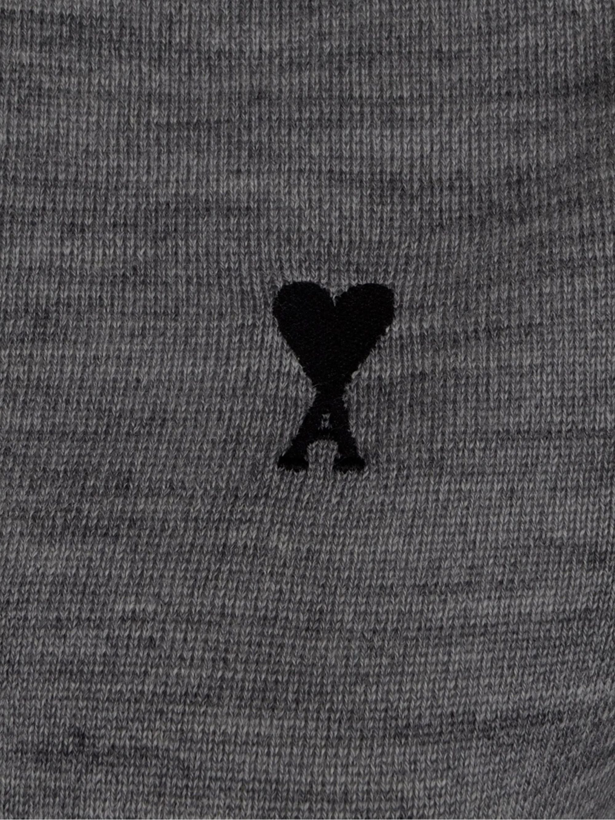 Ami Paris T-shirts and Polos Grey Wool