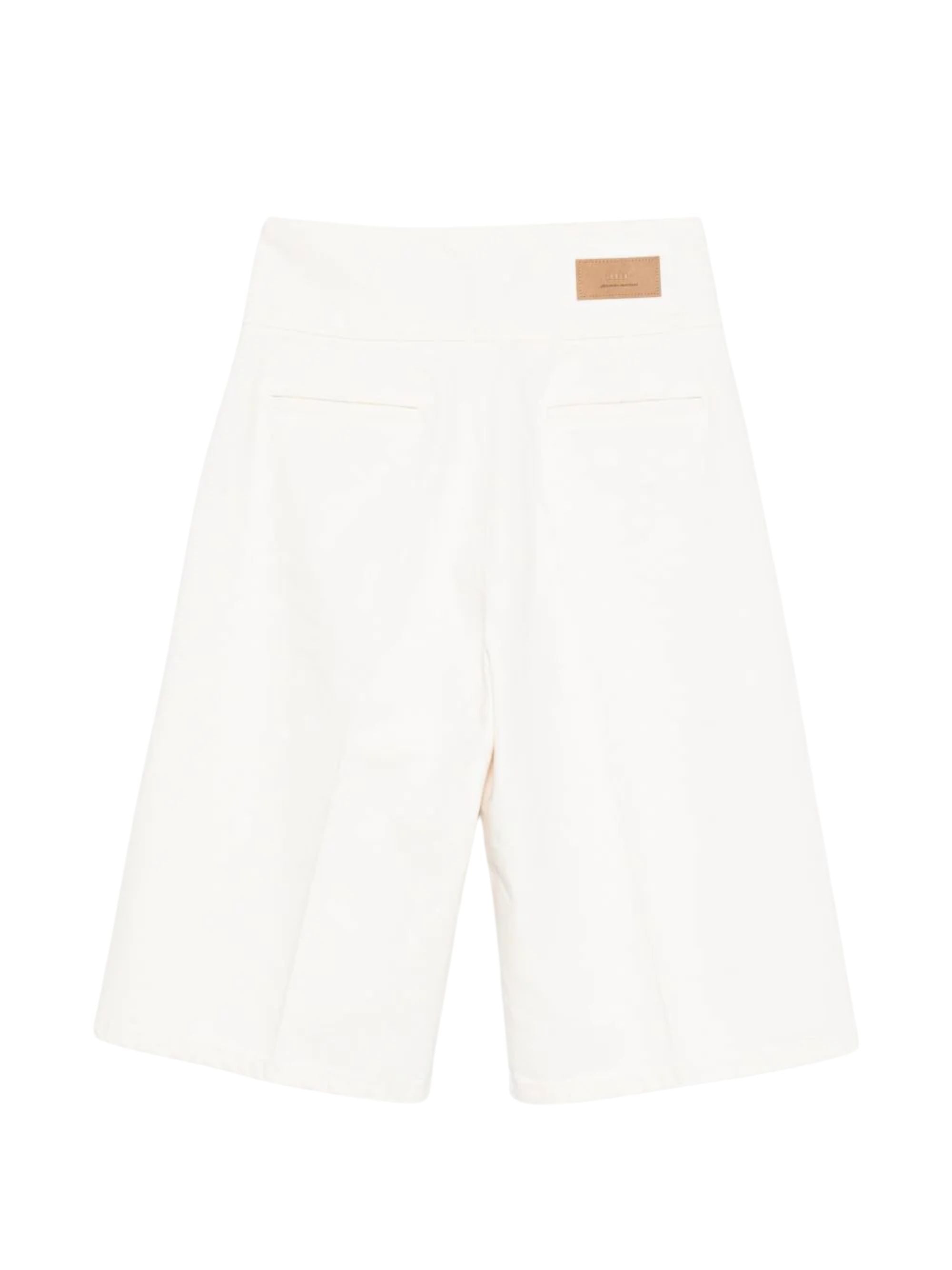 Ami Paris Shorts Beige Cotton