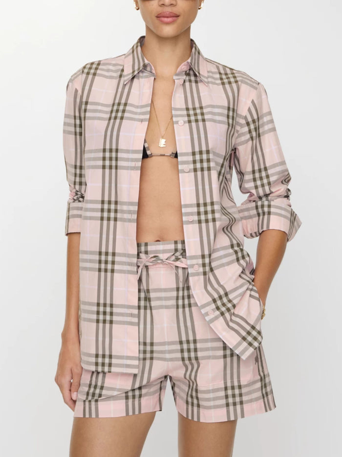 Burberry Shirts Pink Cotton