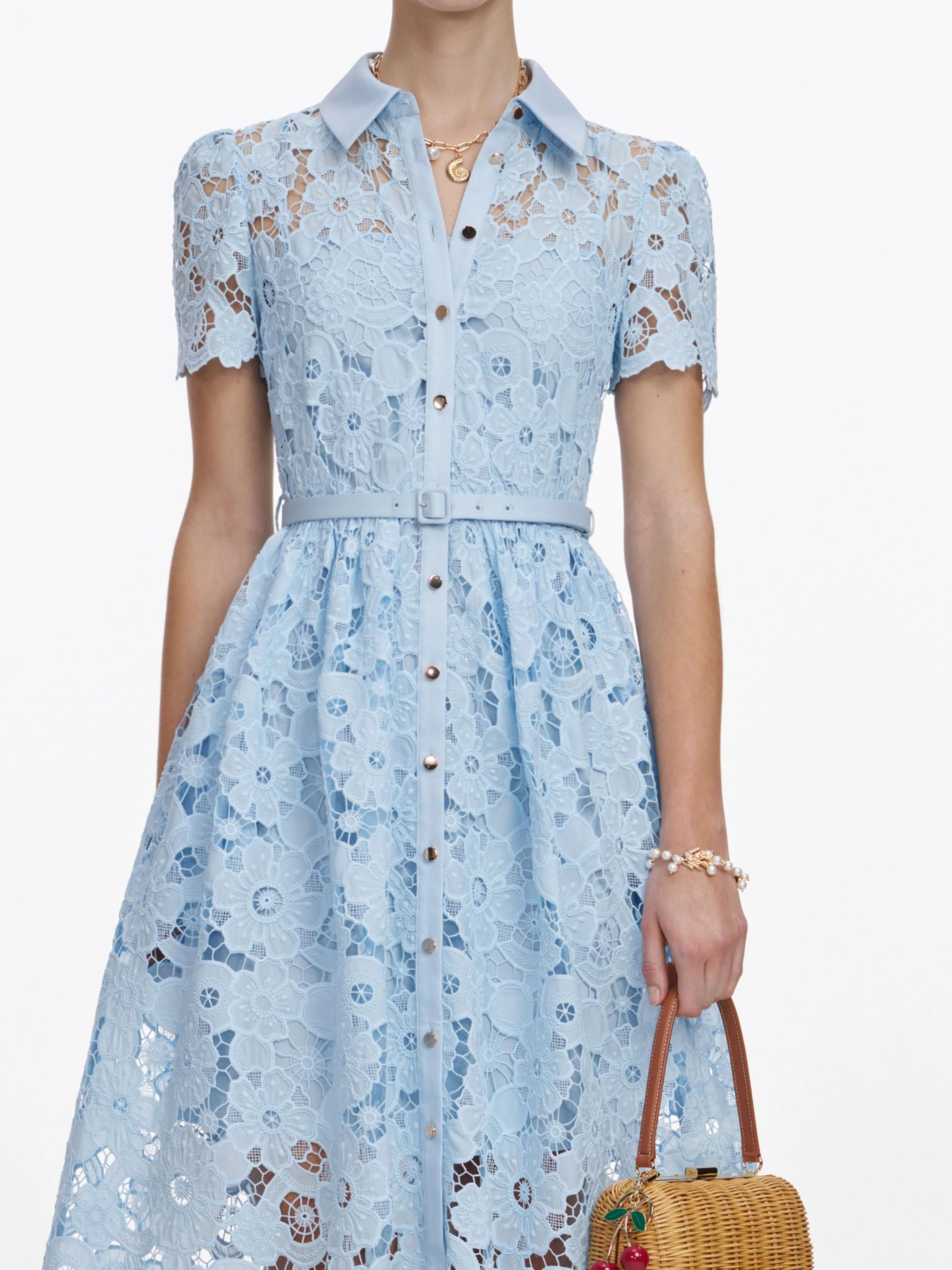 Self Portrait Dresses Clear Blue Pes