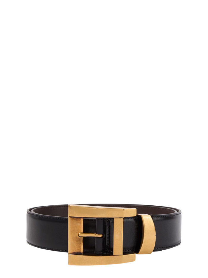 Versace Belts Black Calf Leather
