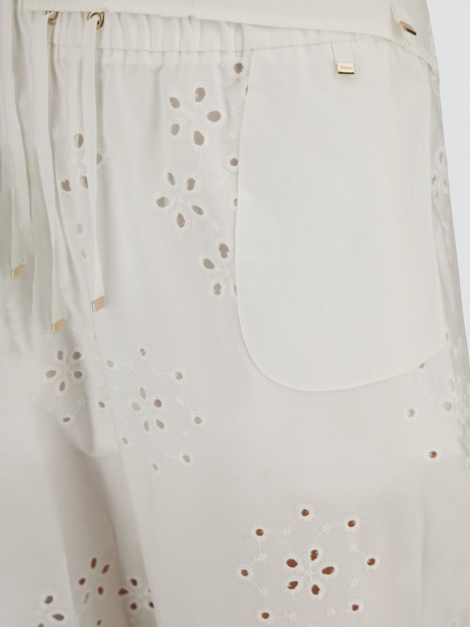 Herno Trousers White Cotton Polyester