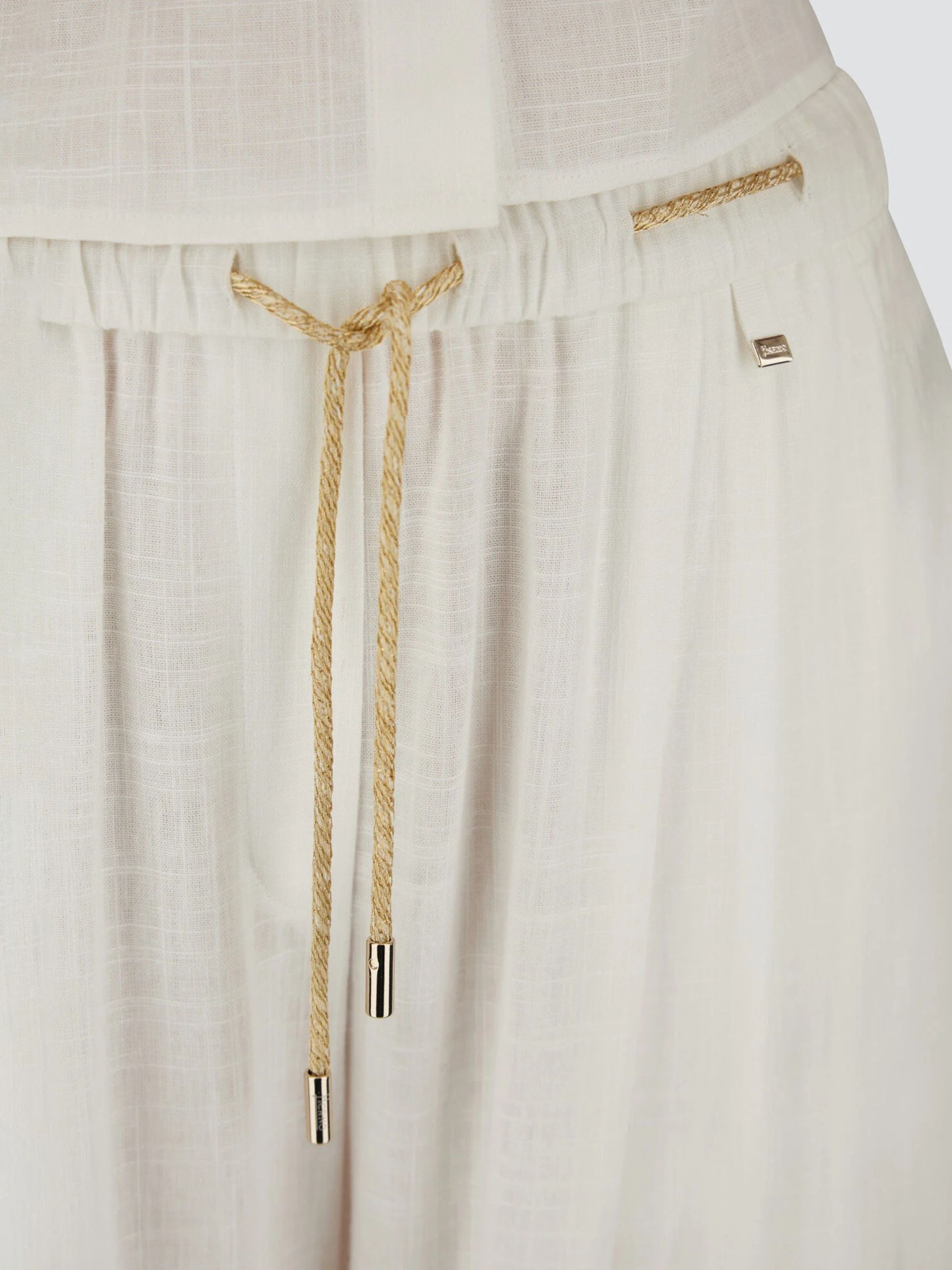 Herno Trousers White Viscose Linen