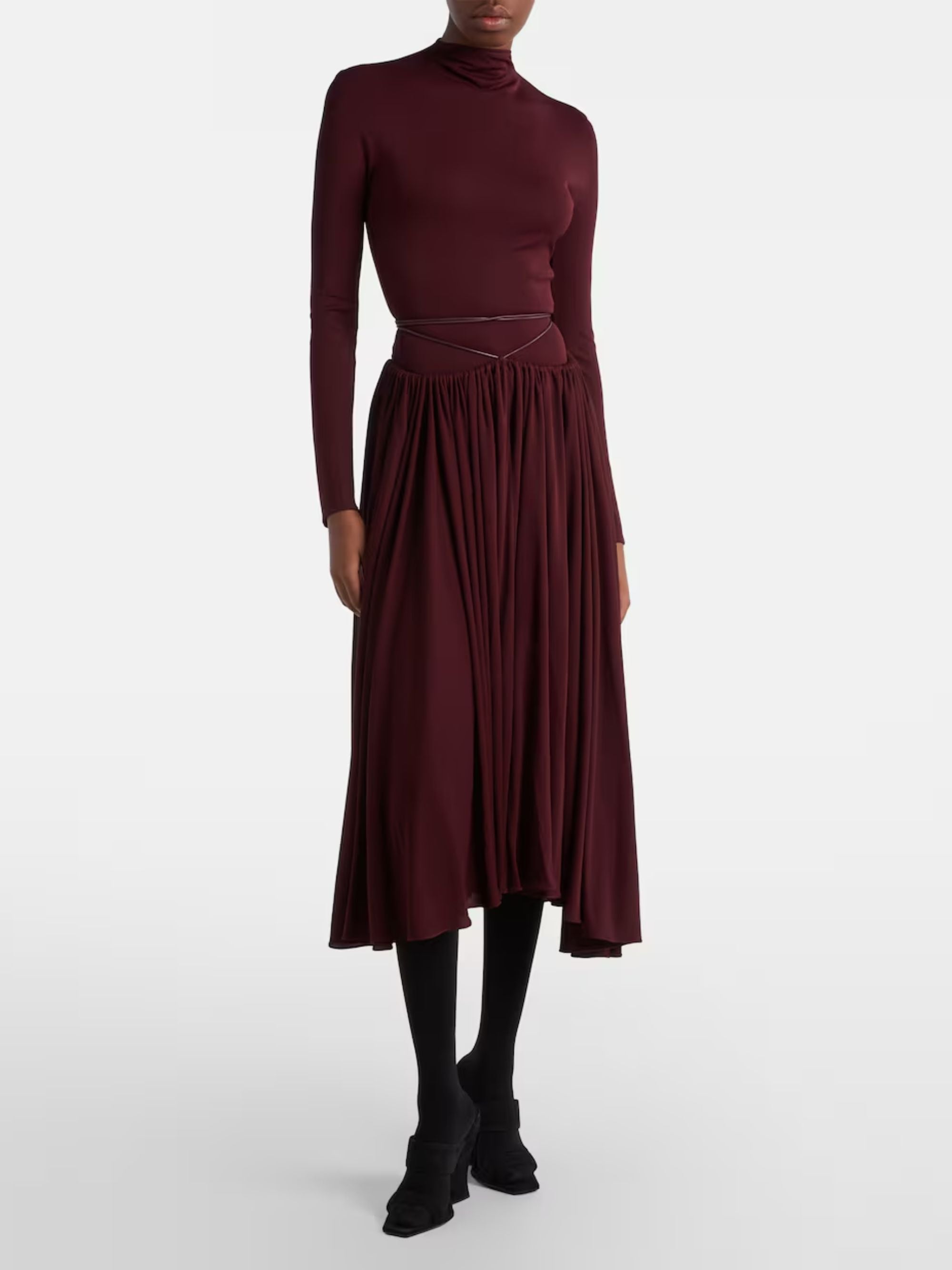 Alaia Dresses Bordeaux Viscose