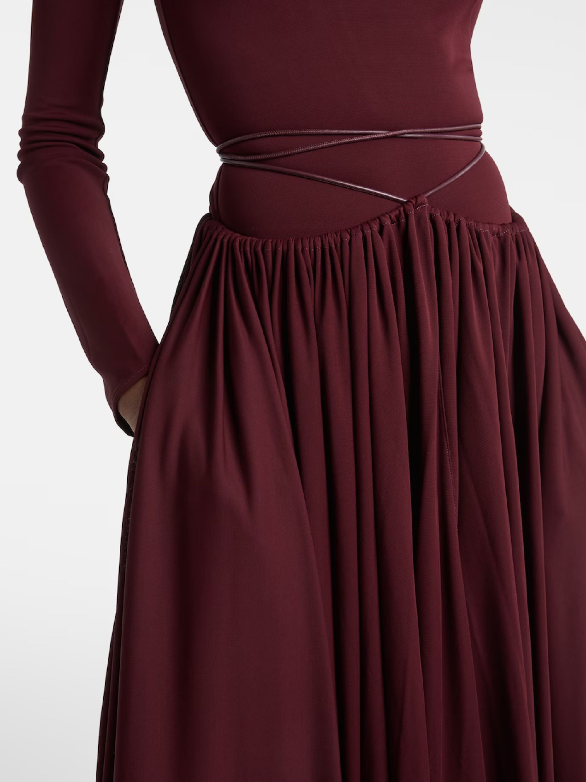 Alaia Dresses Bordeaux Viscose