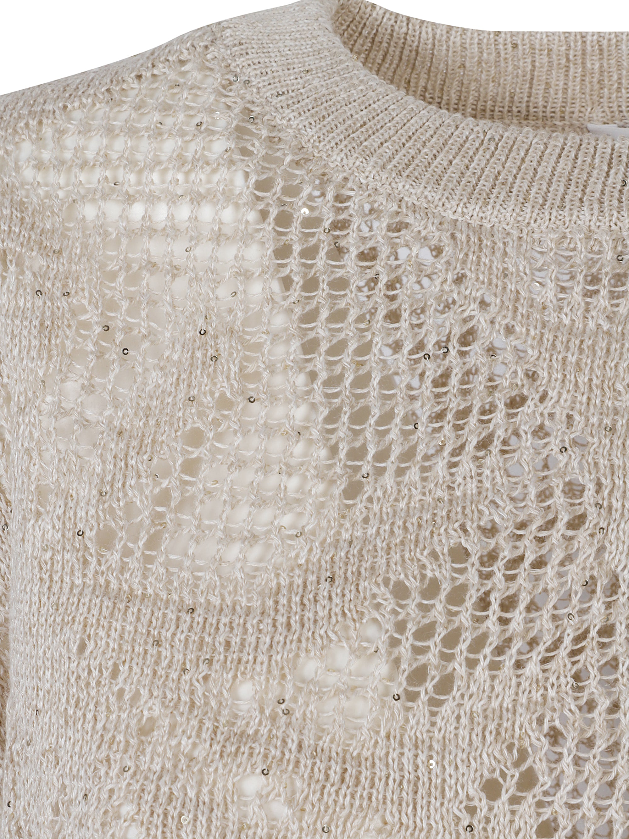 Brunello Cucinelli T-shirts and Polos Beige Linen Cotton