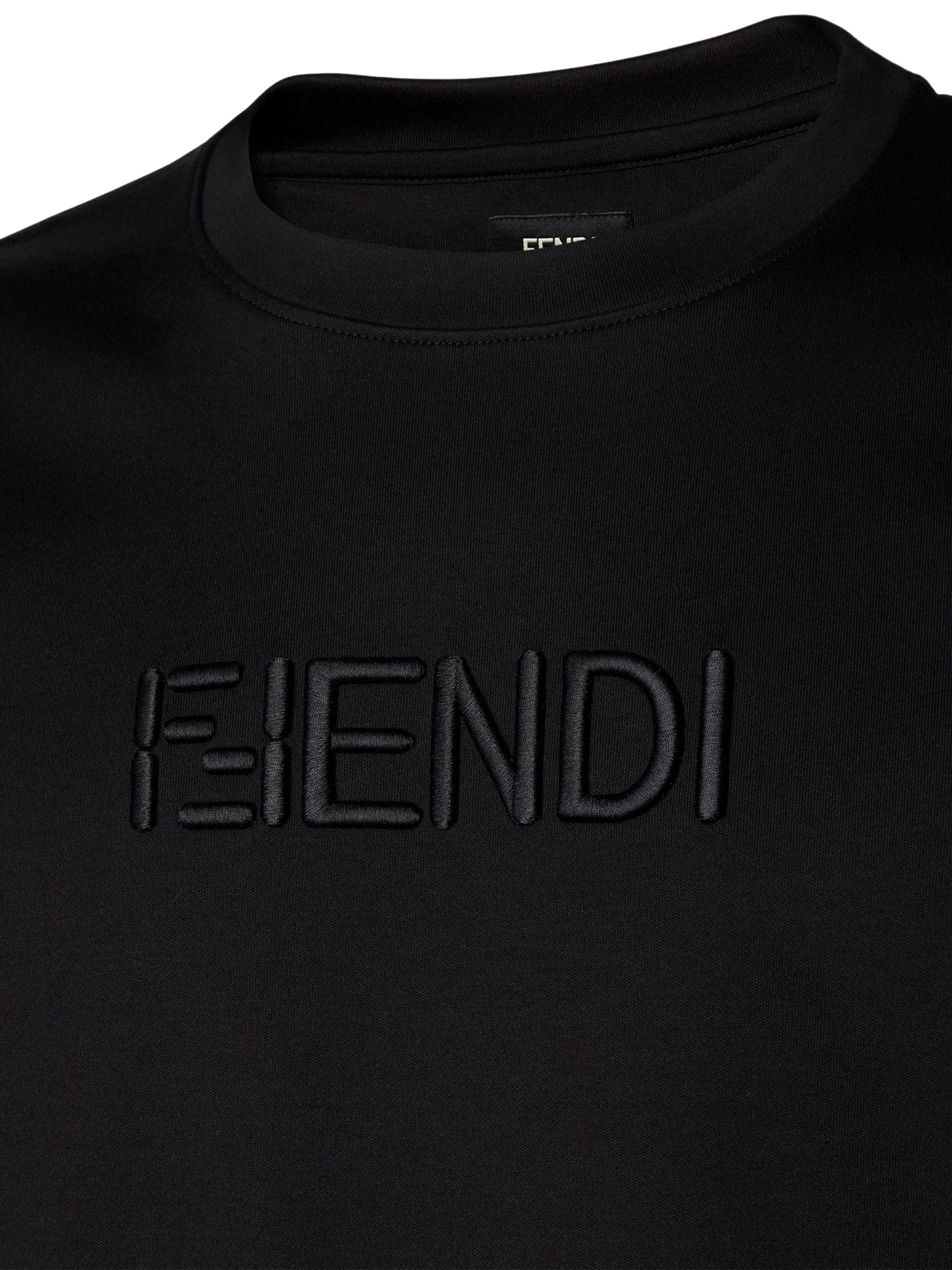 Fendi T-Shirts And Polos Black