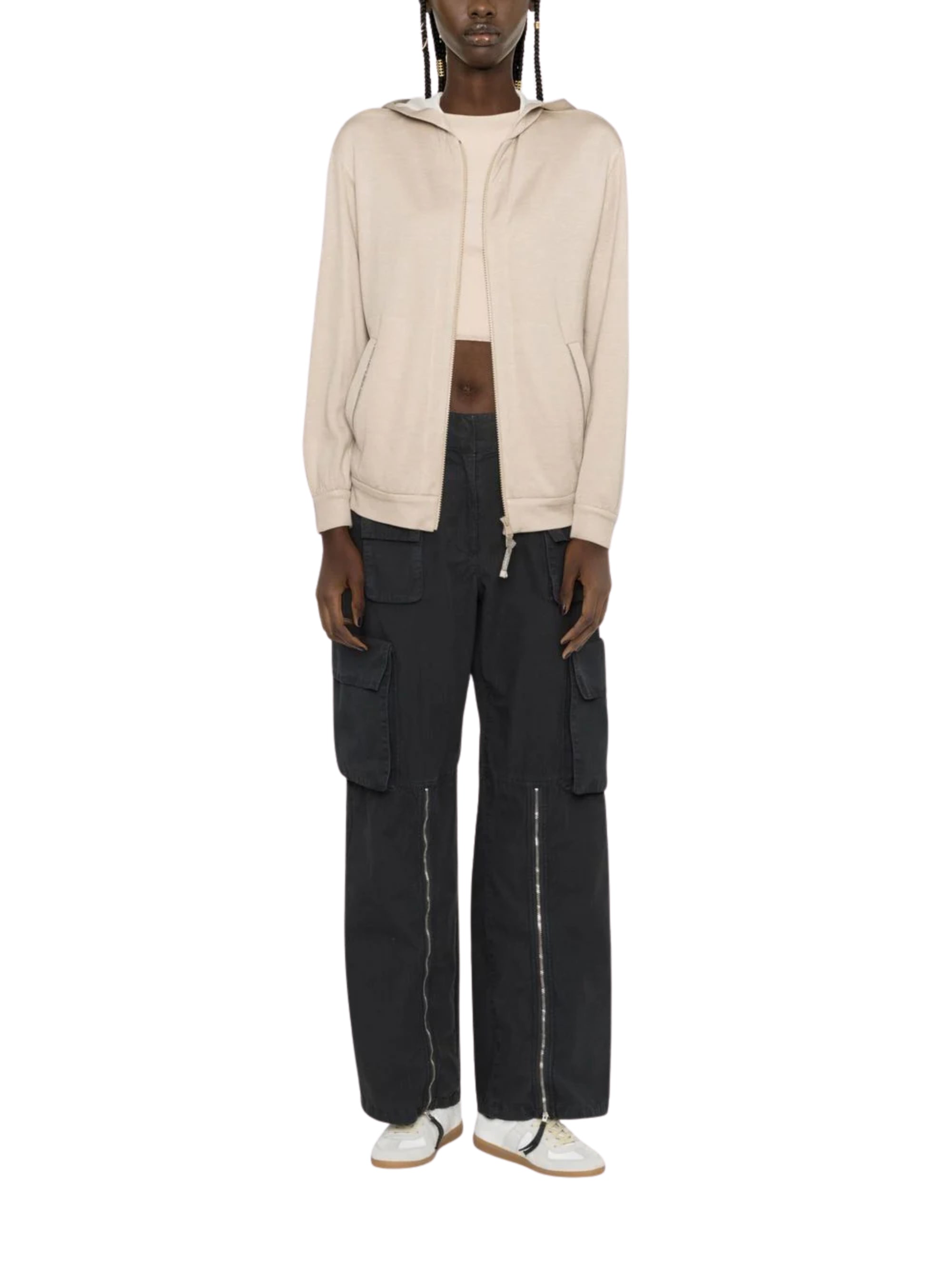 Brunello Cucinelli Sweaters Beige Cotton Silk Polyamide