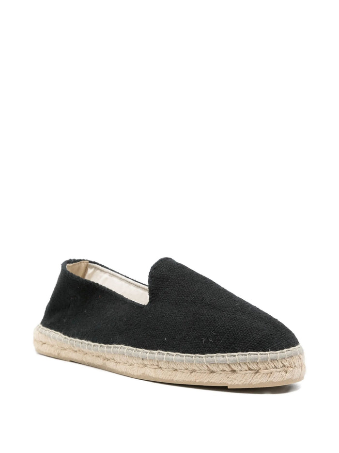 Manebi Flat Shoes Black Cotton
