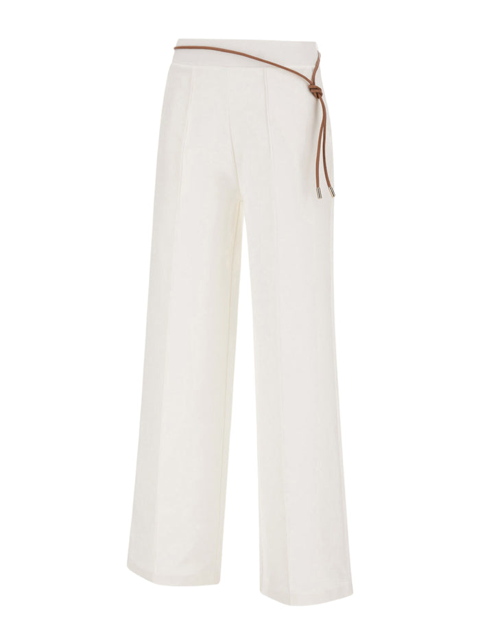 Herno Trousers White Cotton Polyamide Elastane