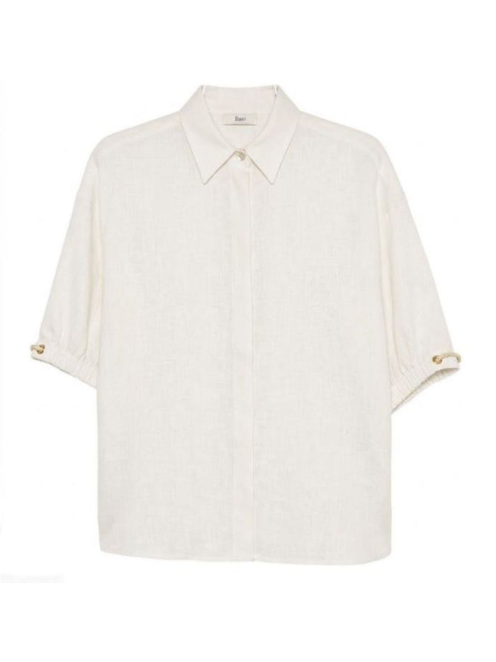Herno Shirts White Viscose Linen