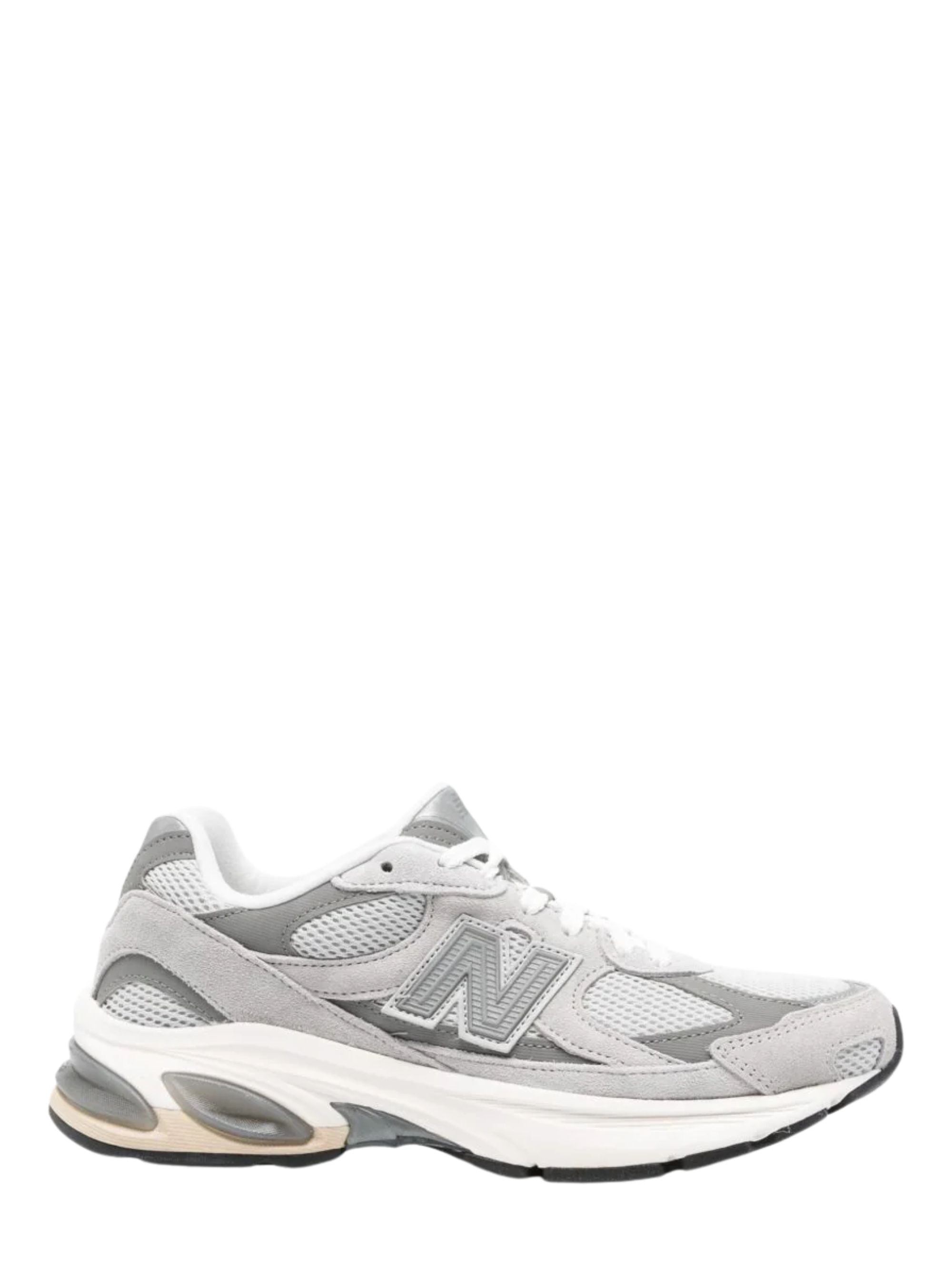 New Balance Sneakers Grey Leather Synthetic Mesh