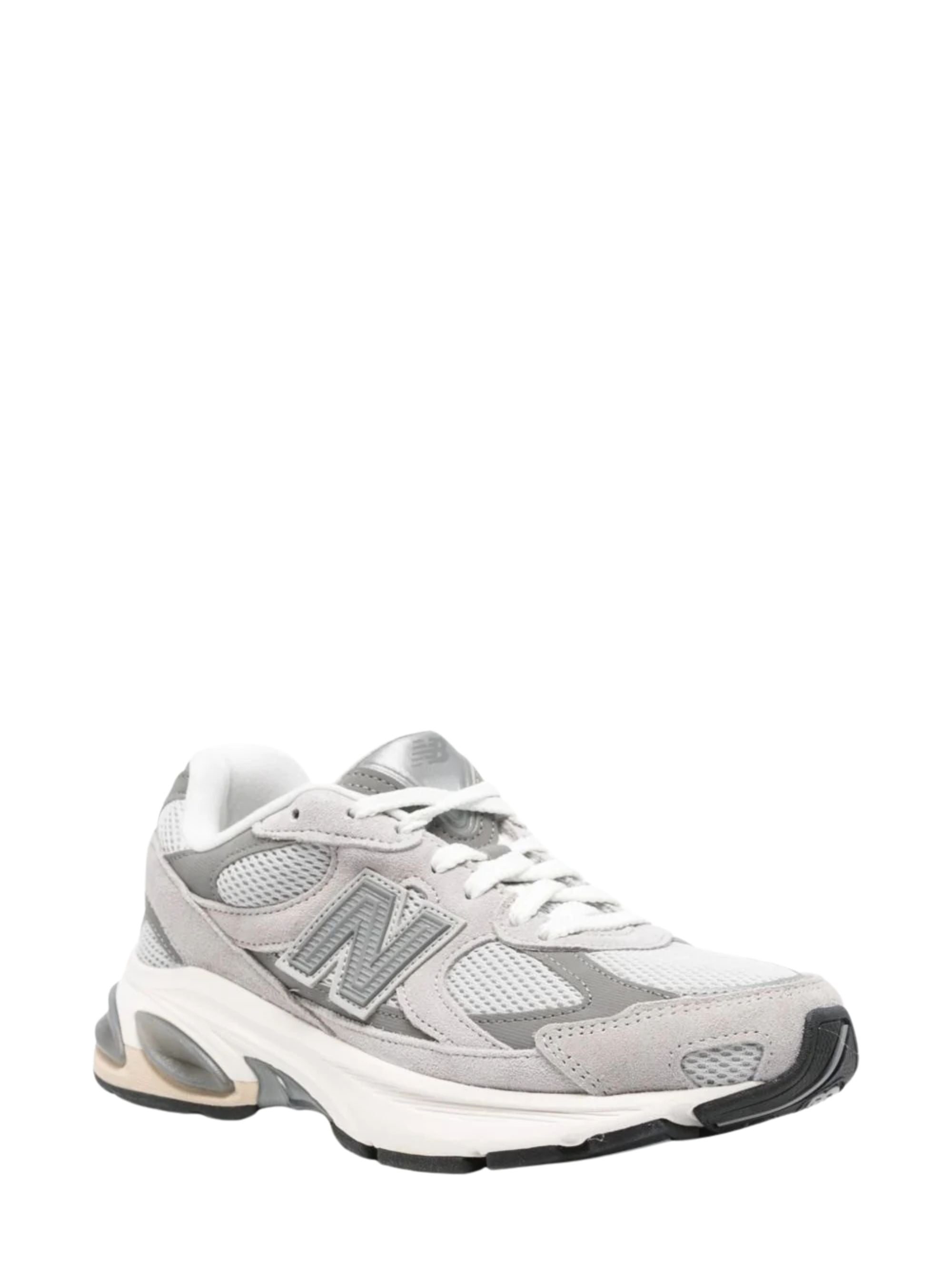 New Balance Sneakers Grey Leather Synthetic Mesh