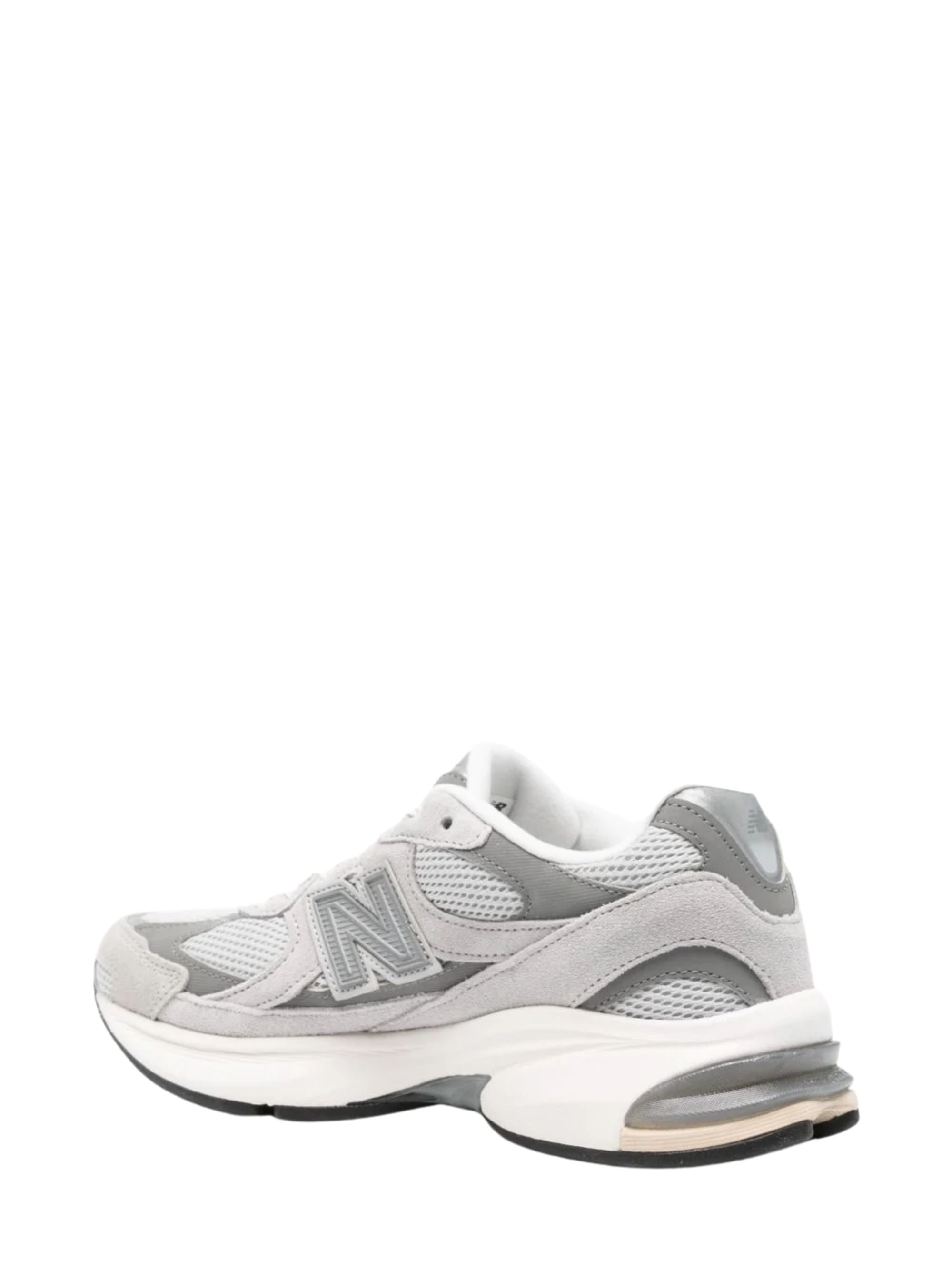 New Balance Sneakers Grey Leather Synthetic Mesh