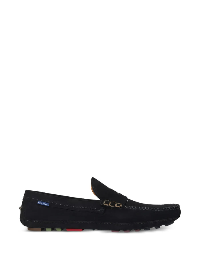 Paul Smith Flat Shoes Blue Cow Leather