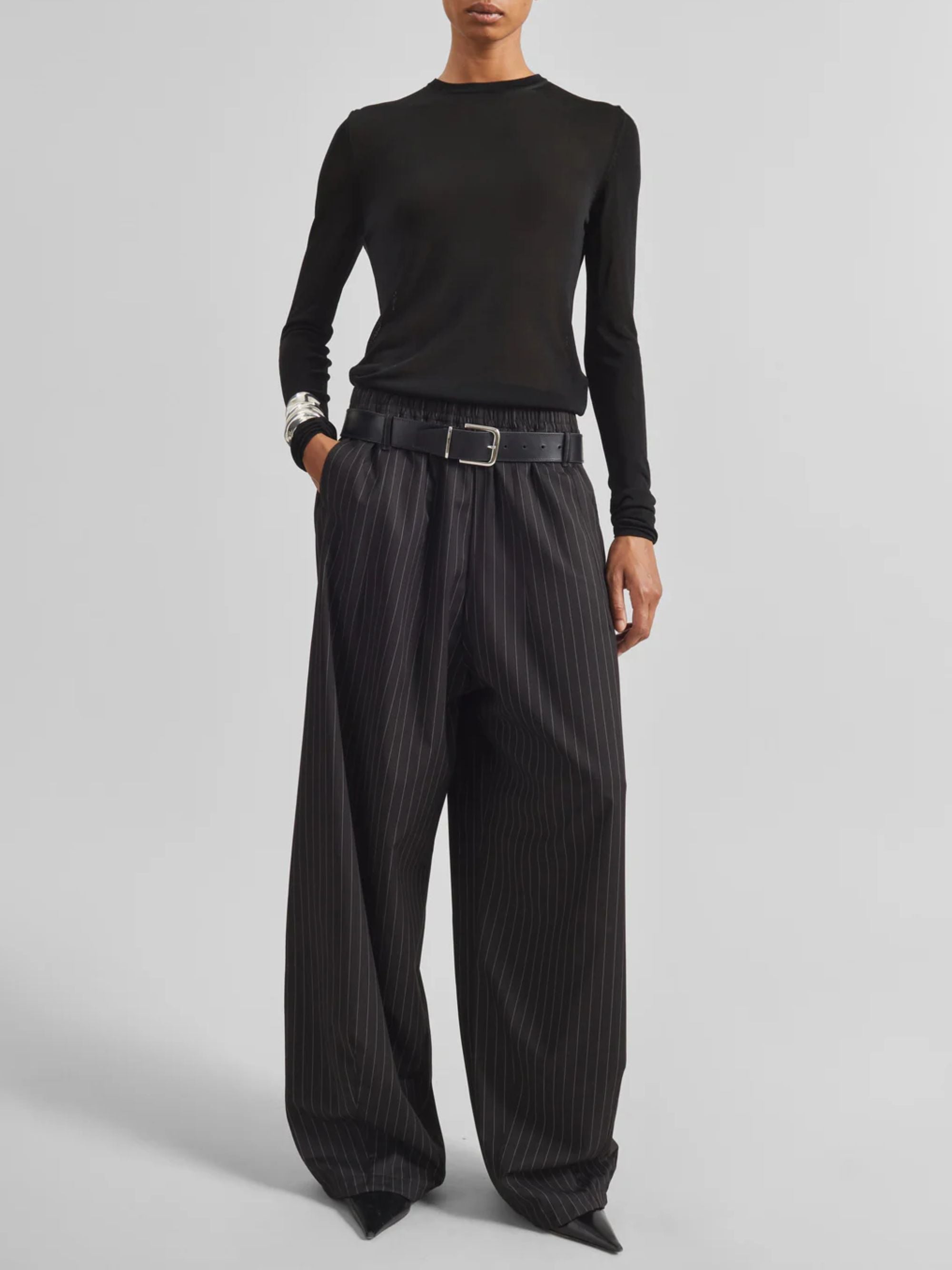 The Frankie Shop Trousers Black Polyester