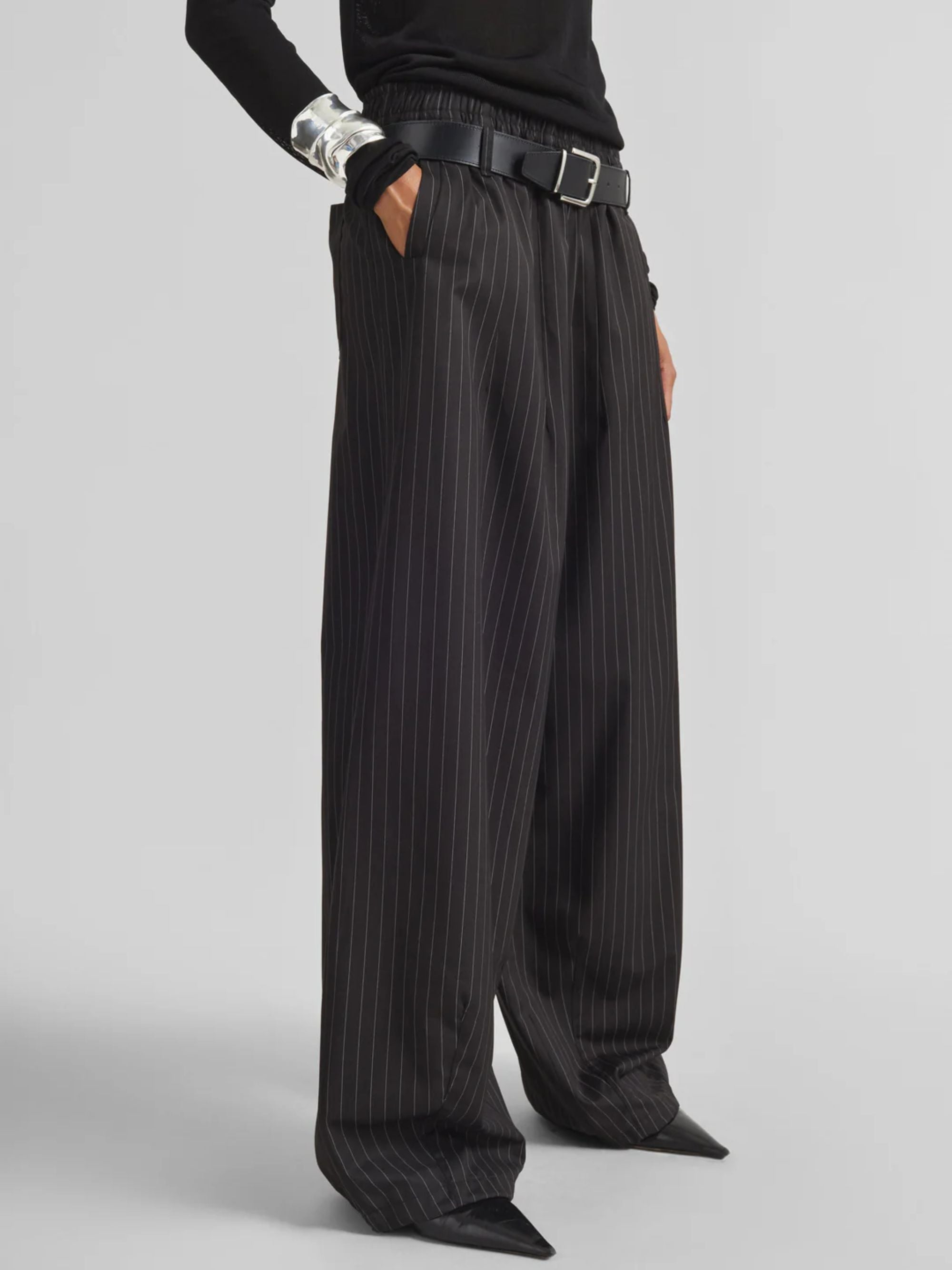 The Frankie Shop Trousers Black Polyester