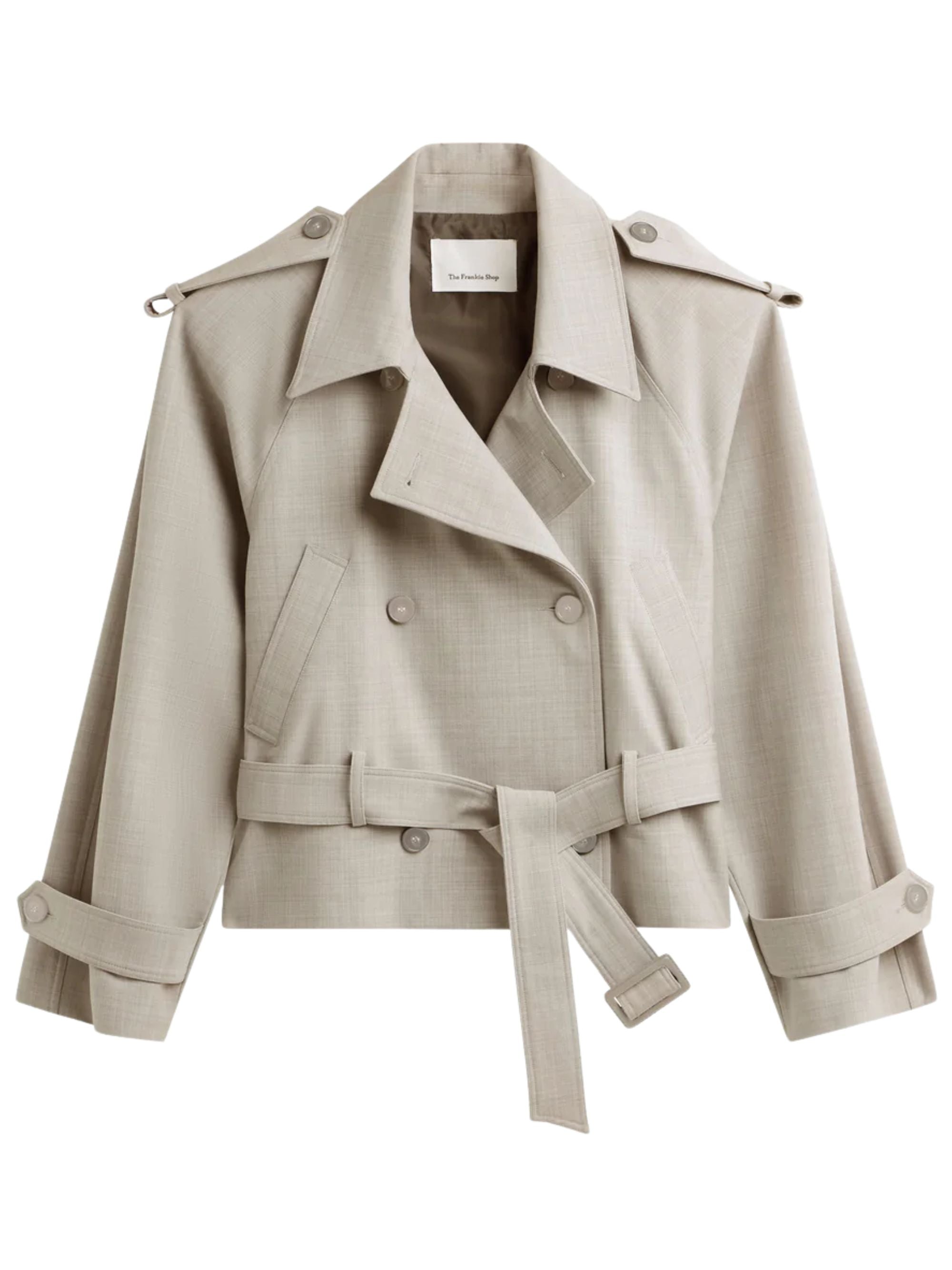 The Frankie Shop Coats Beige Polyester Virgin Wool