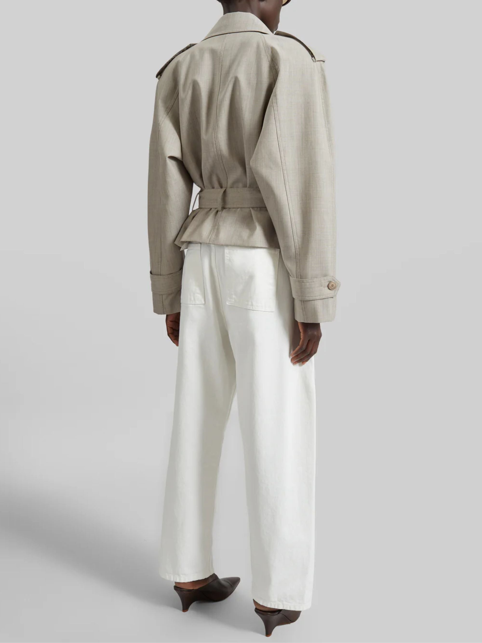 The Frankie Shop Coats Beige Polyester Virgin Wool