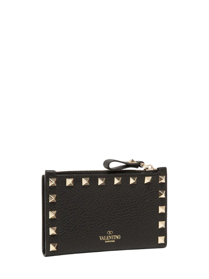 Valentino Garavani Wallets Black Calf Leather
