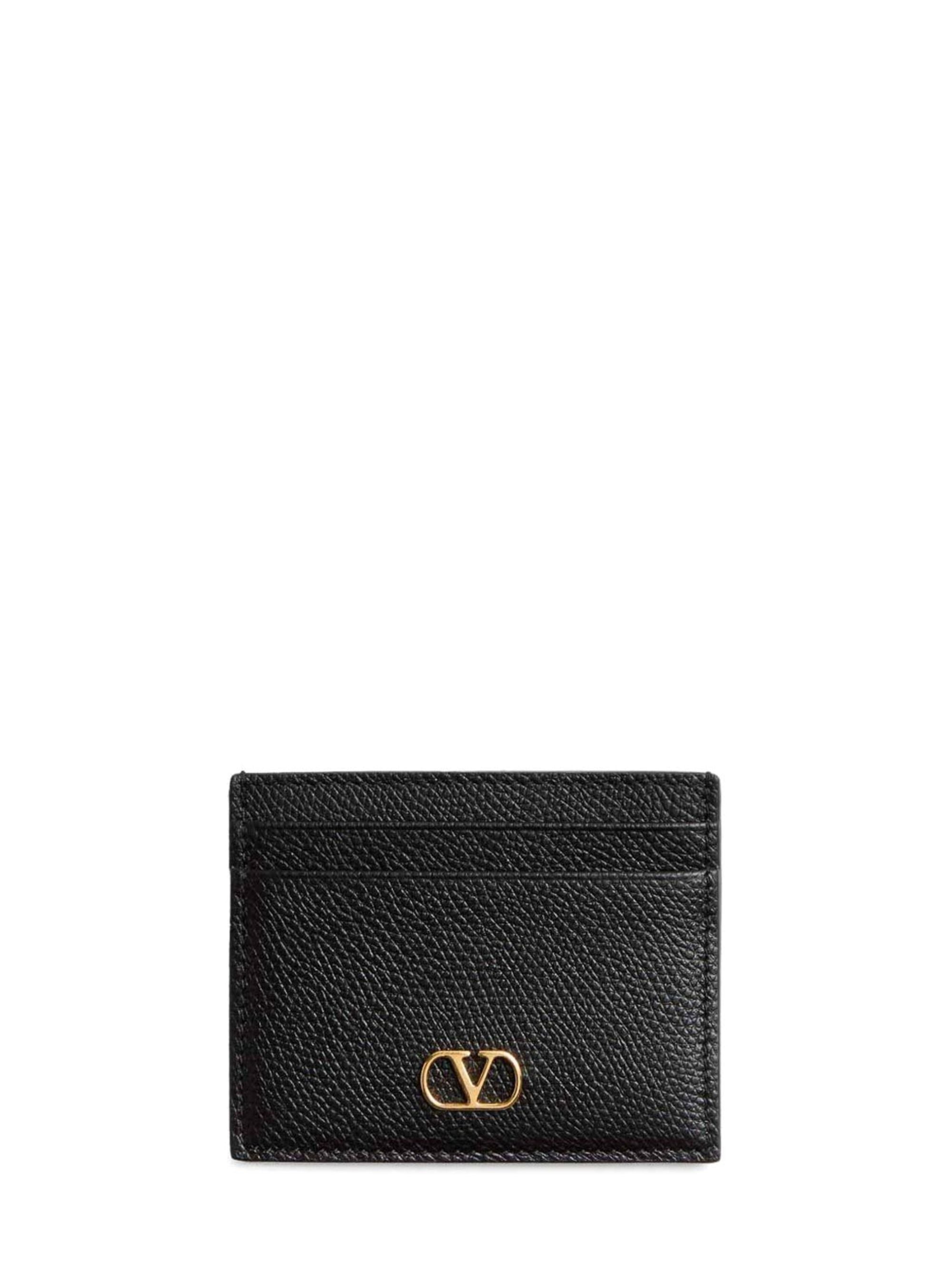 Valentino Garavani Wallets Black Calf Leather