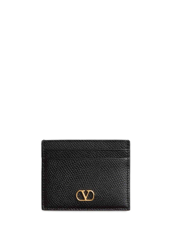 Valentino Garavani Wallets Black Calf Leather