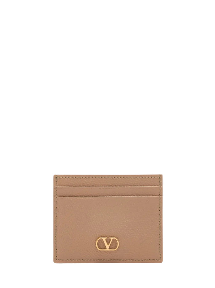 Valentino Garavani Wallets Beige Calf Leather