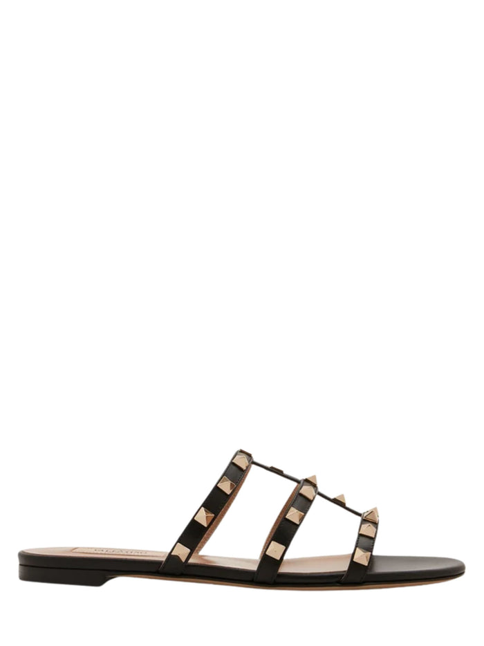 Valentino Garavani Sandals Black Calf Leather
