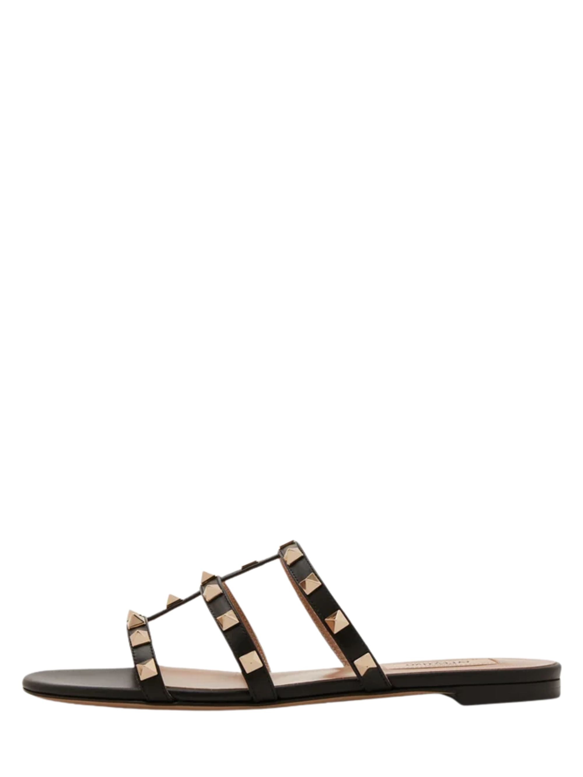 Valentino Garavani Sandals Black Calf Leather