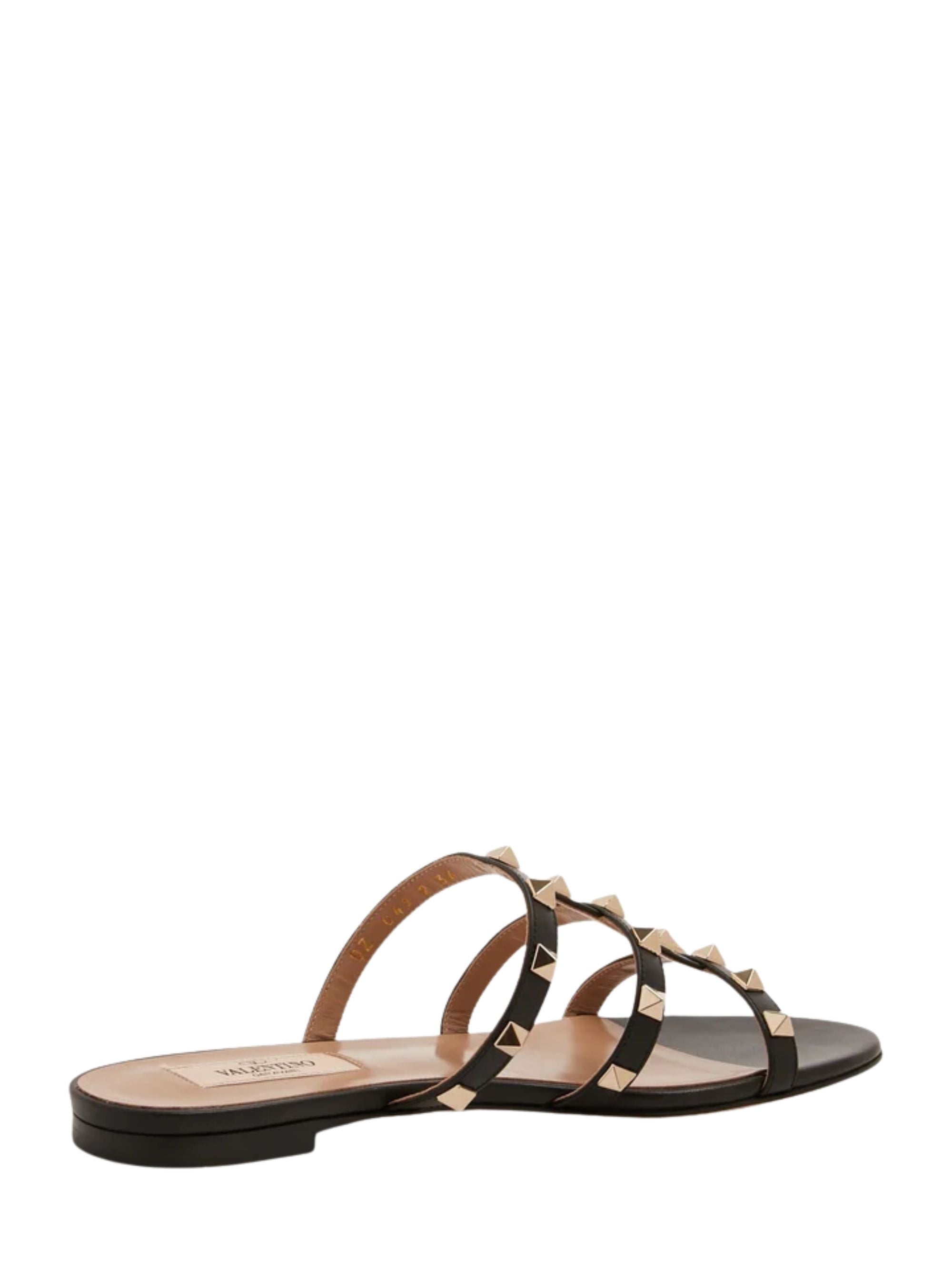 Valentino Garavani Sandals Black Calf Leather