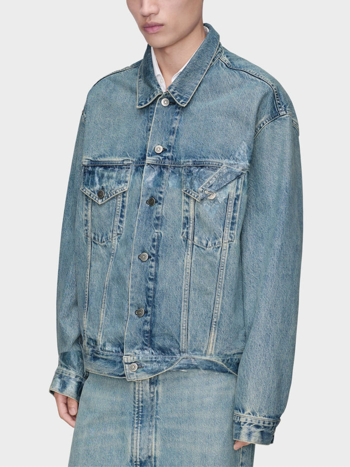 Maison Margiela Coats Light Denim Cotton