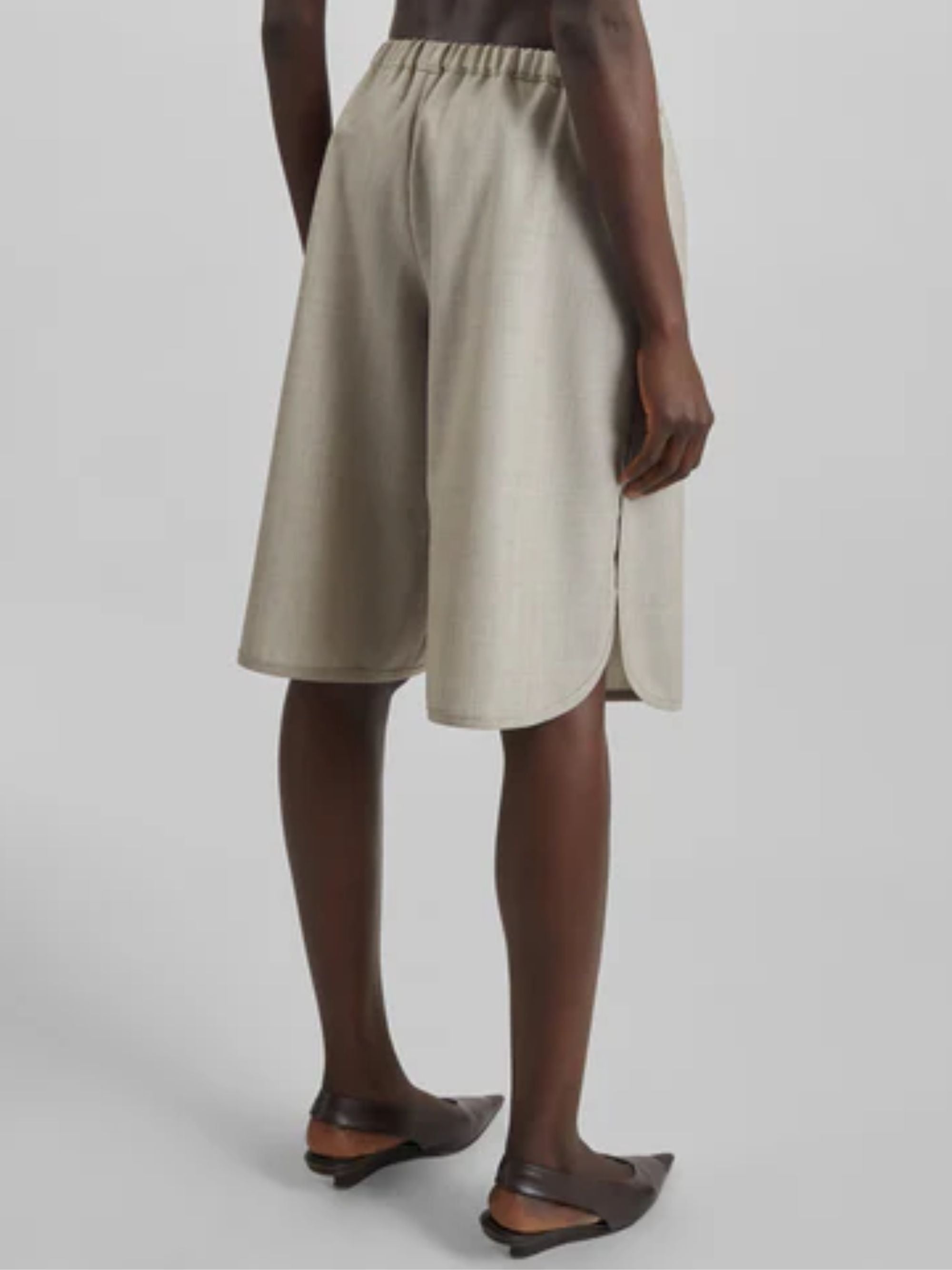 The Frankie Shop Shorts Beige Polyester Virgin Wool