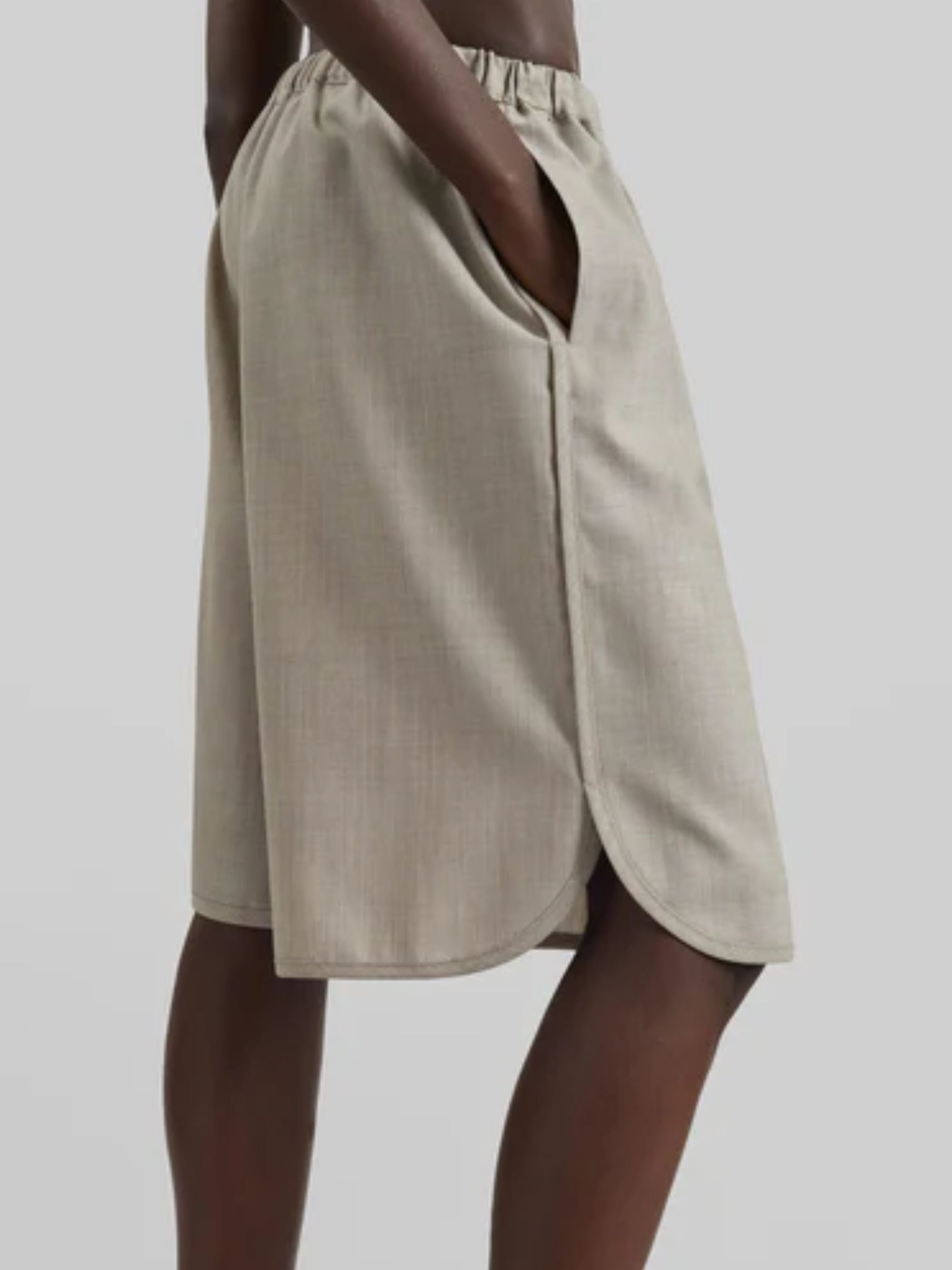 The Frankie Shop Shorts Beige Polyester Virgin Wool