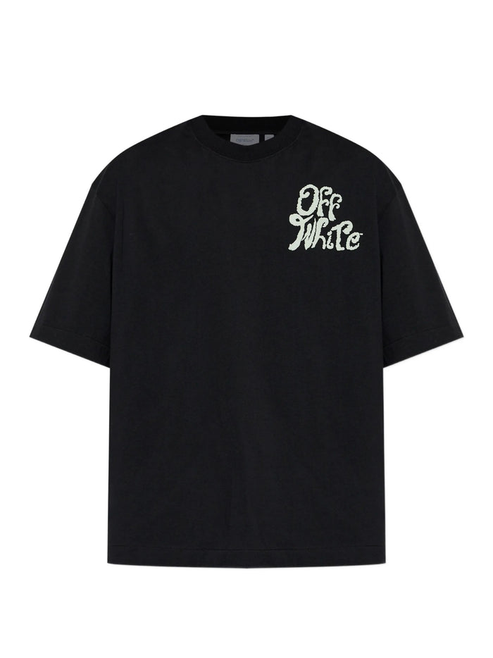 Off White T-Shirts And Polos Black Cotton